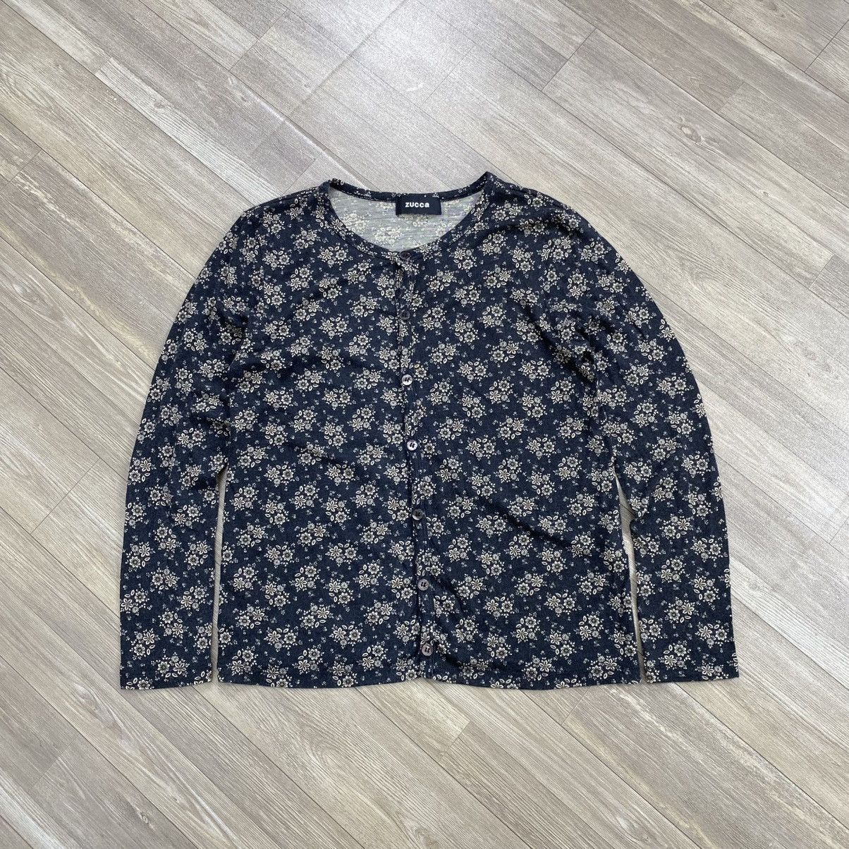 Issey Miyake Vintage Issey Miyake Zucca Flowers Cotton Cardigan Designer Size US M / EU 48-50 / 2 - 1 Thumbnail