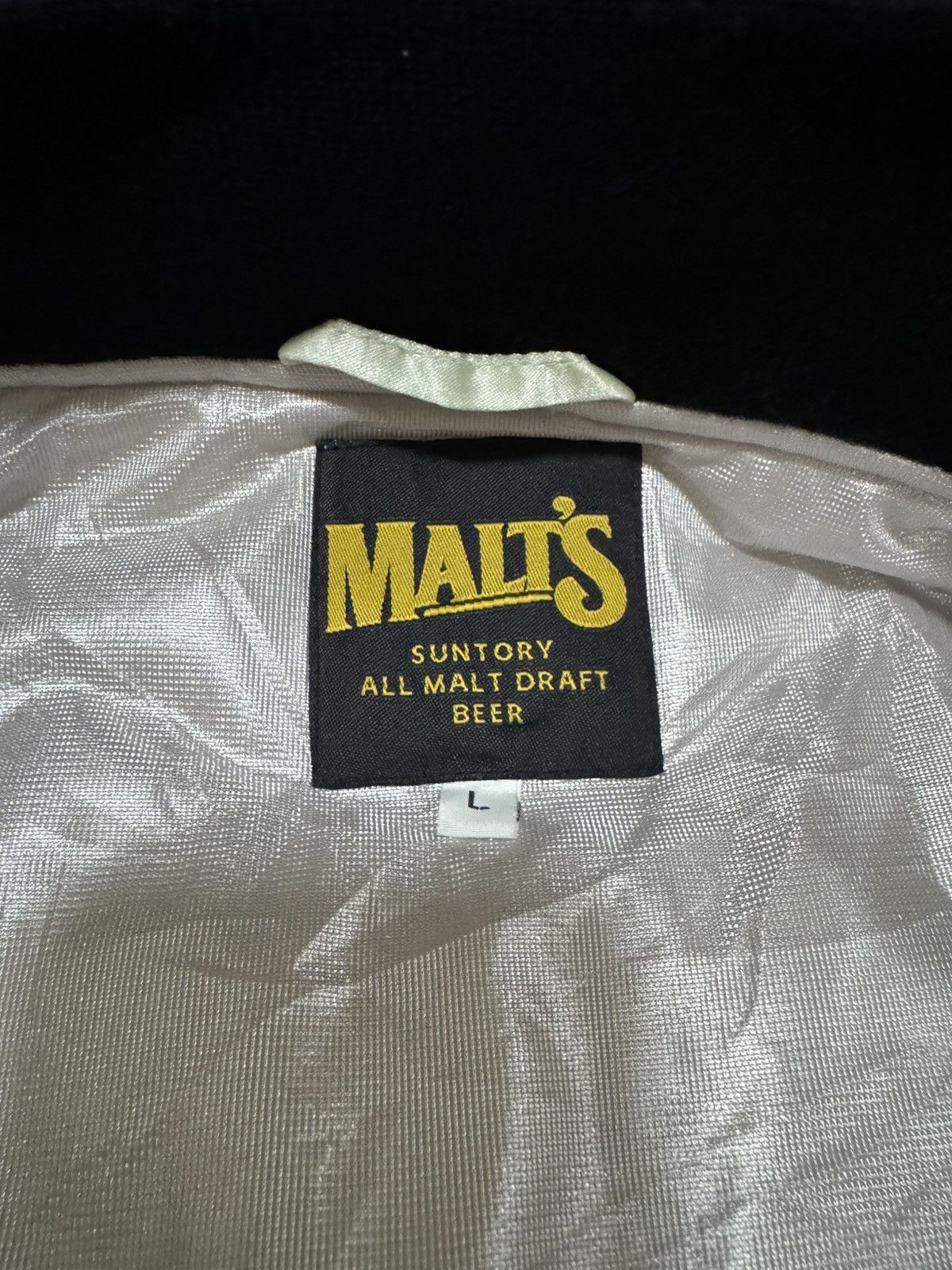 Japanese Brand Japan JDM Suntory Malts Baseball Team Stadium Varsity Jacket Size US L / EU 52-54 / 3 - 11 Thumbnail
