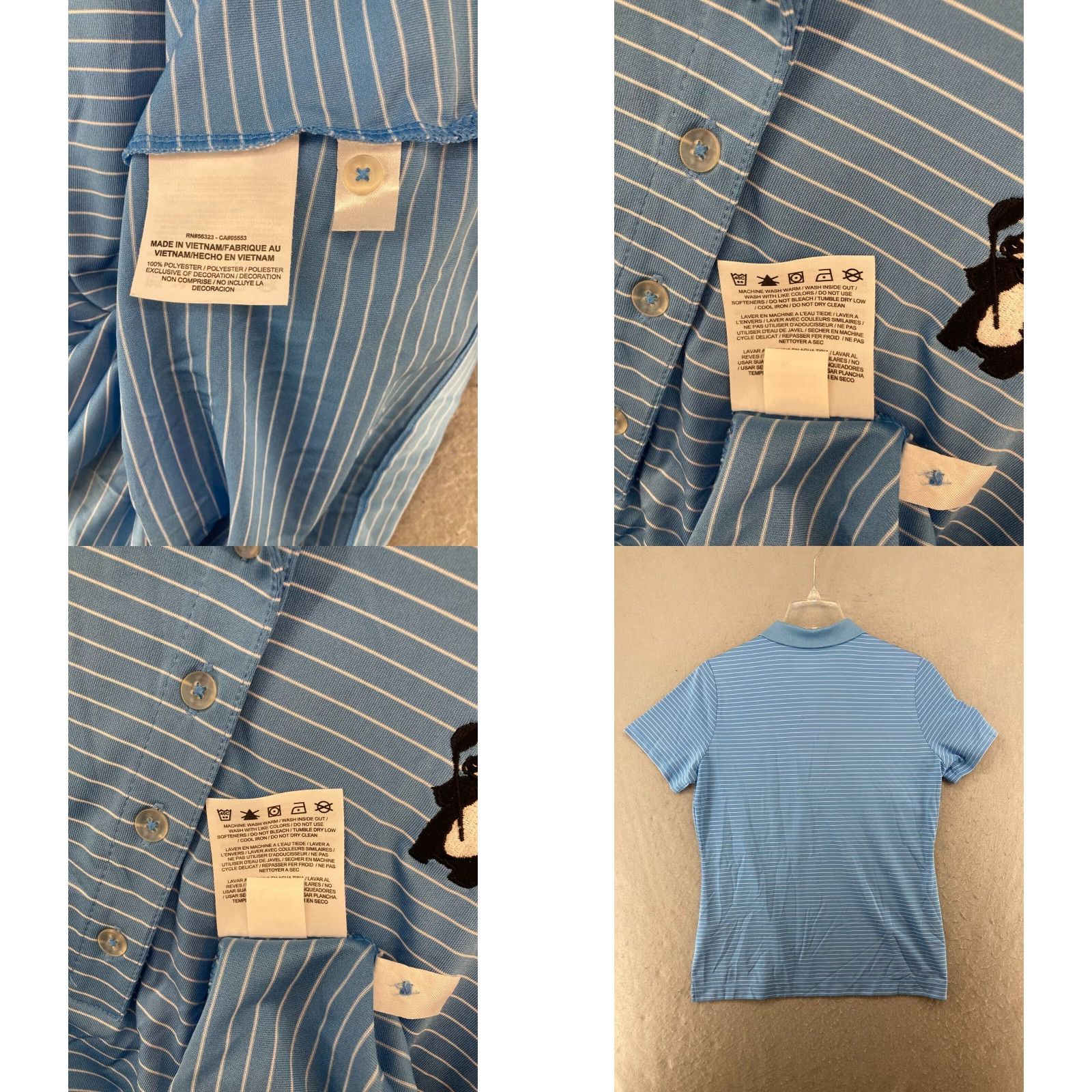 Nike Nike Golf Polo Shirt Mens Large Blue Stripe DriFit Honey Badger Cup 2015 Size US L / EU 52-54 / 3 - 8 Thumbnail