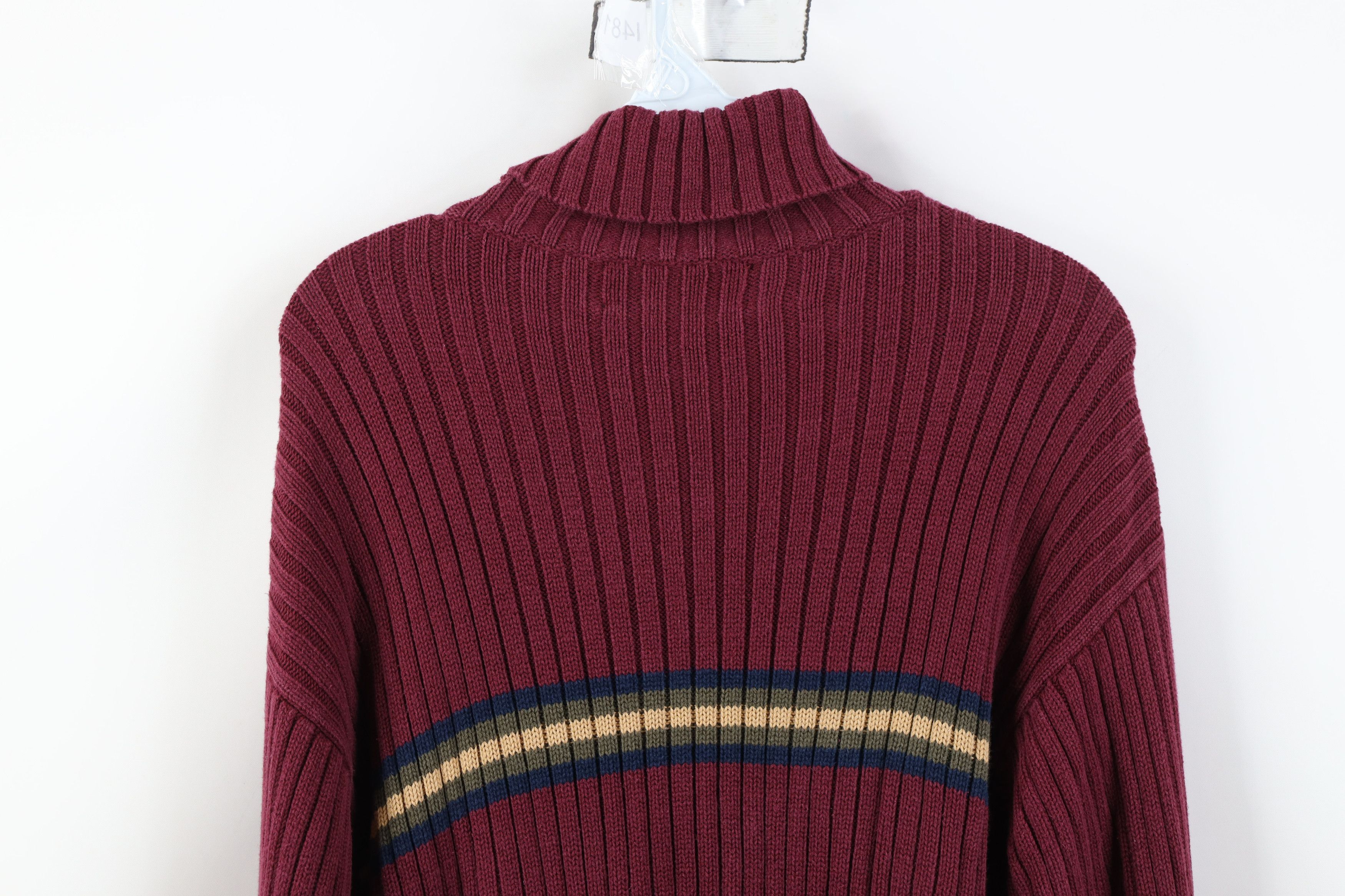 Vintage Vintage 90s Streetwear Heavy Ribbed Knit Turtleneck Sweater Size US M / EU 48-50 / 2 - 10 Thumbnail