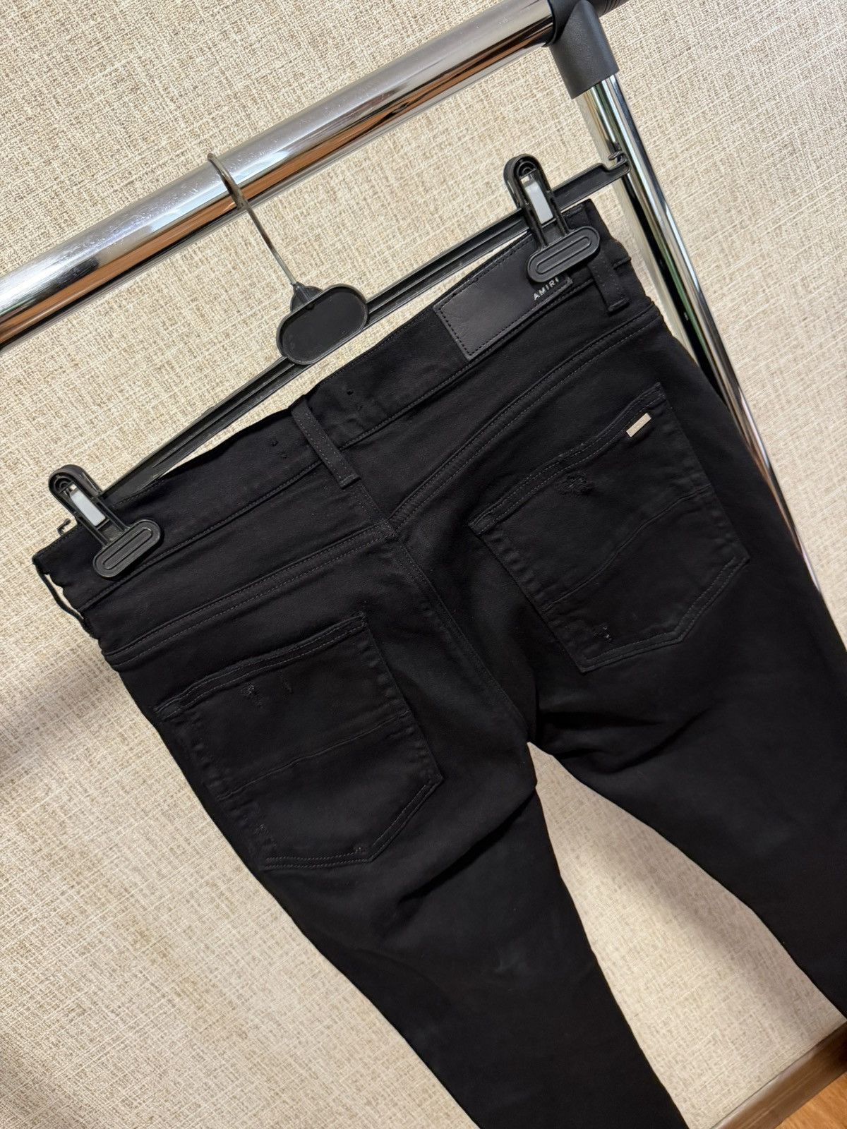 Amiri AMIRI THRASHER PLUS BLACK DISTRESSED SLIM FIT JEANS Size US 32 / EU 48 - 10 Thumbnail
