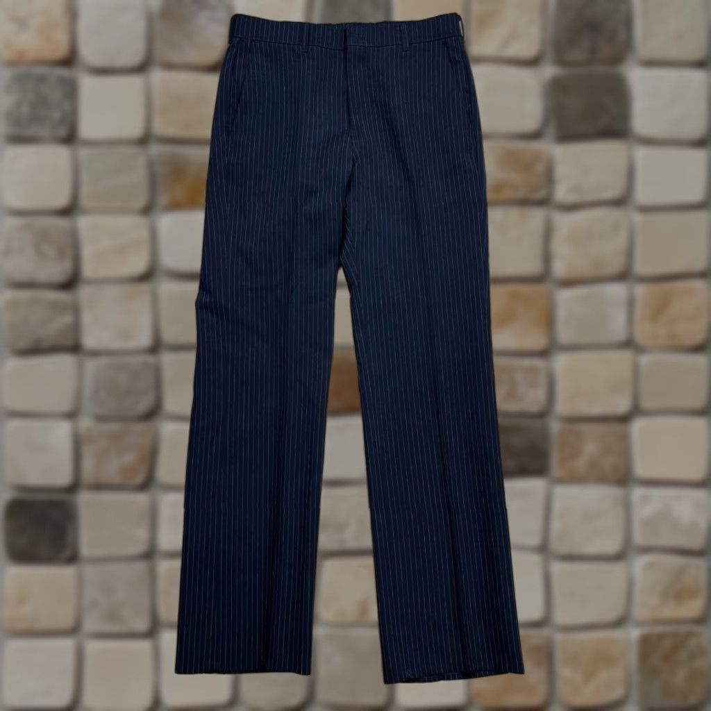 Levi's VINTAGE Levi's Action Slacks 80s Navy Stripe Pants talon zipper Jeans 30 Regular 32 Inseam Mens Size US 30 / EU 46 - 1 Thumbnail