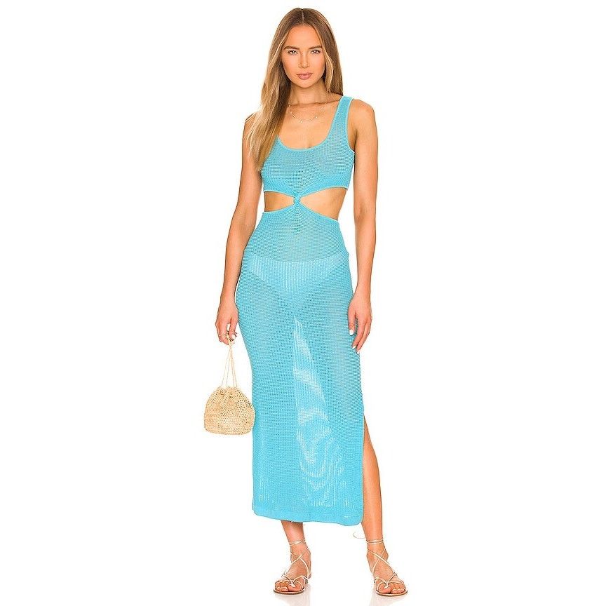 Solid & Striped Solid & Striped The Bailey Dress Cerulean Blue swim size XL Size XL / US 12-14 / IT 48-50 - 11 Thumbnail