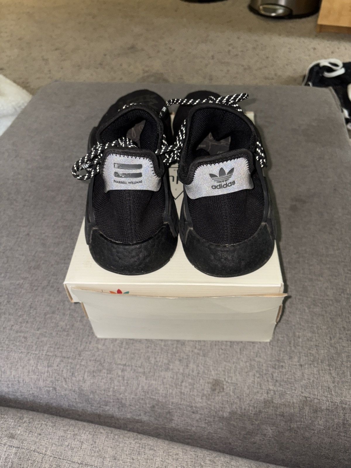 Adidas adidas NMD Hu Pharrell triple black Size US 9 / EU 42 - 6 Thumbnail