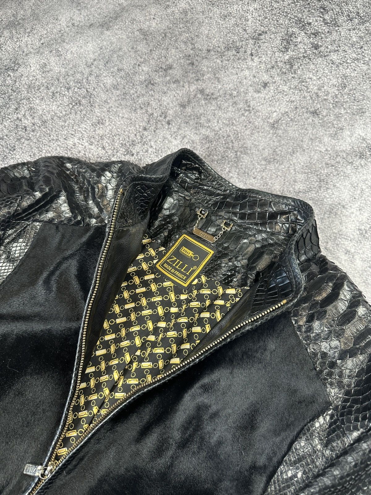 Zilli Vintage Zilli Real Python Leather Luxury Style Bomber 50 US Size US M / EU 48-50 / 2 - 8 Thumbnail