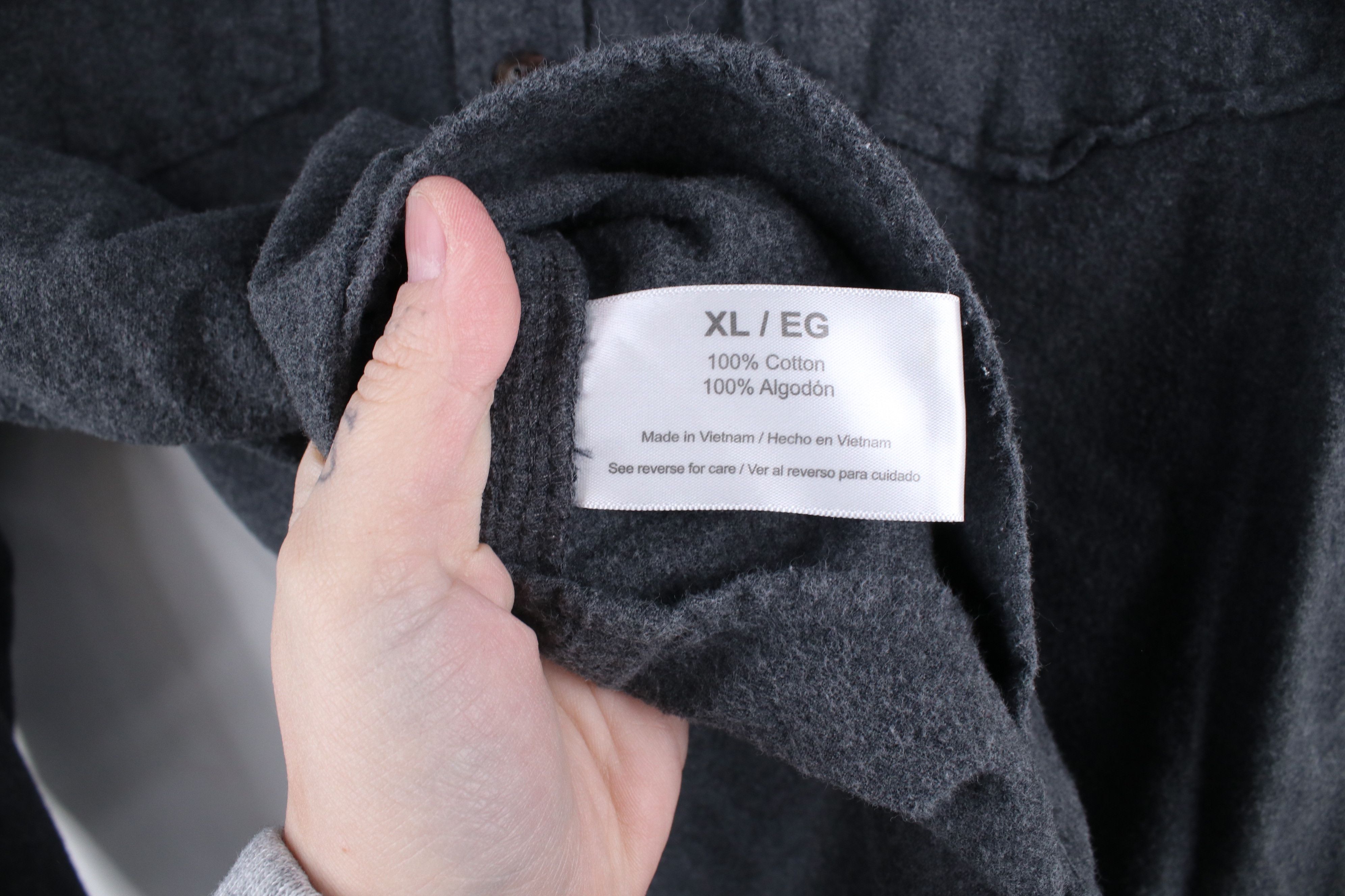 Eddie Bauer × Vintage Vintage Eddie Bauer Chamois Cloth Collared Button Shirt Gray Size US XL / EU 56 / 4 - 7 Thumbnail