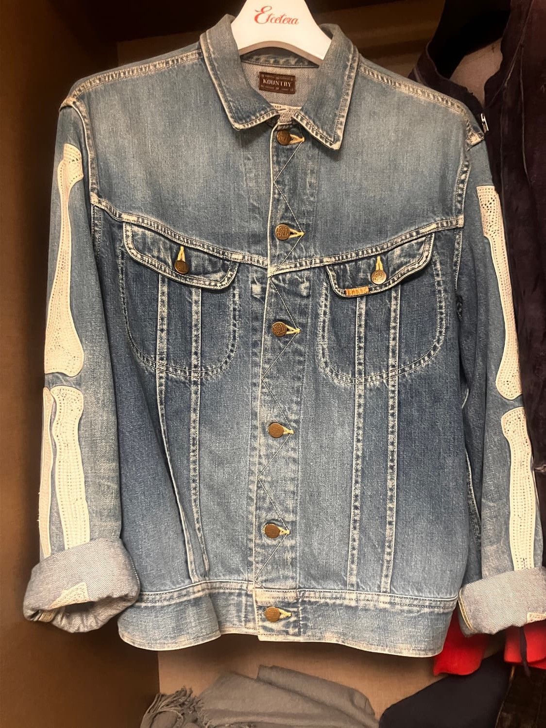 Kapital Kapital Mexican Bone Denim Jacket Light Blue Size US L / EU 52-54 / 3 - 1 Thumbnail
