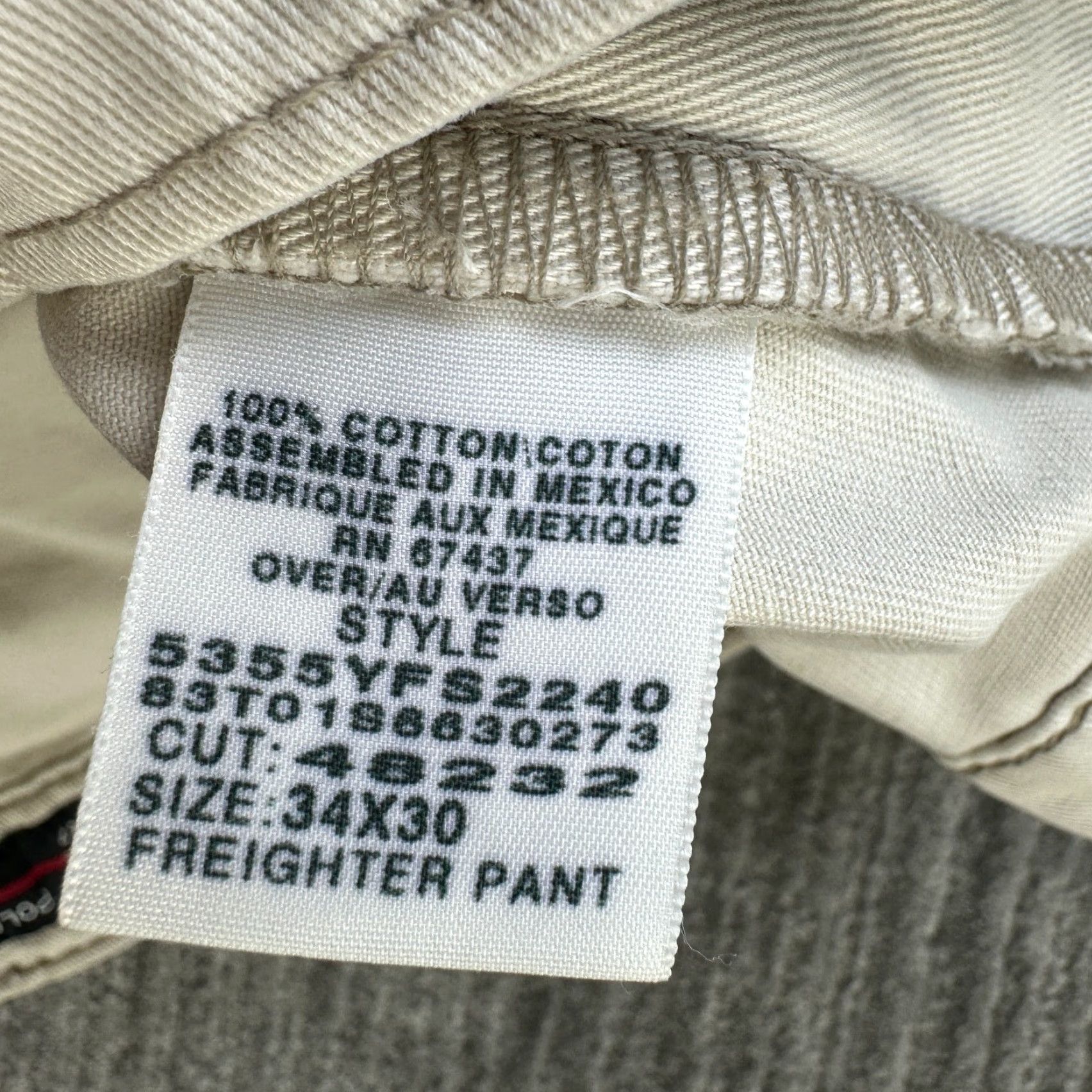 Ralph Lauren Ralph Lauren Polo Jeans Co Pants Mens 34x30 Cargo Wide Leg Tan Beige 5-Pocket Regular Inseam 30 Made by Polo Jeans Co Mens Cargo Pants Size US S / EU 44-46 / 1 - 6 Thumbnail