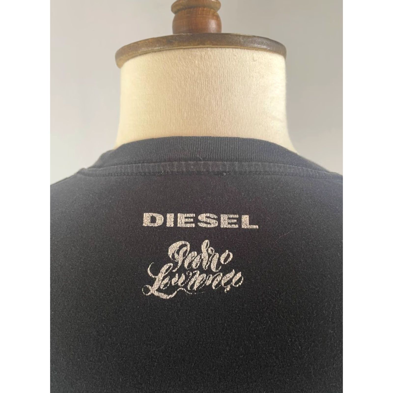 Diesel Diesel T-Shirt Mens Logo Graphic Print Cotton Crew Neck Short Sleeve Black Size L Size US L / EU 52-54 / 3 - 5 Thumbnail