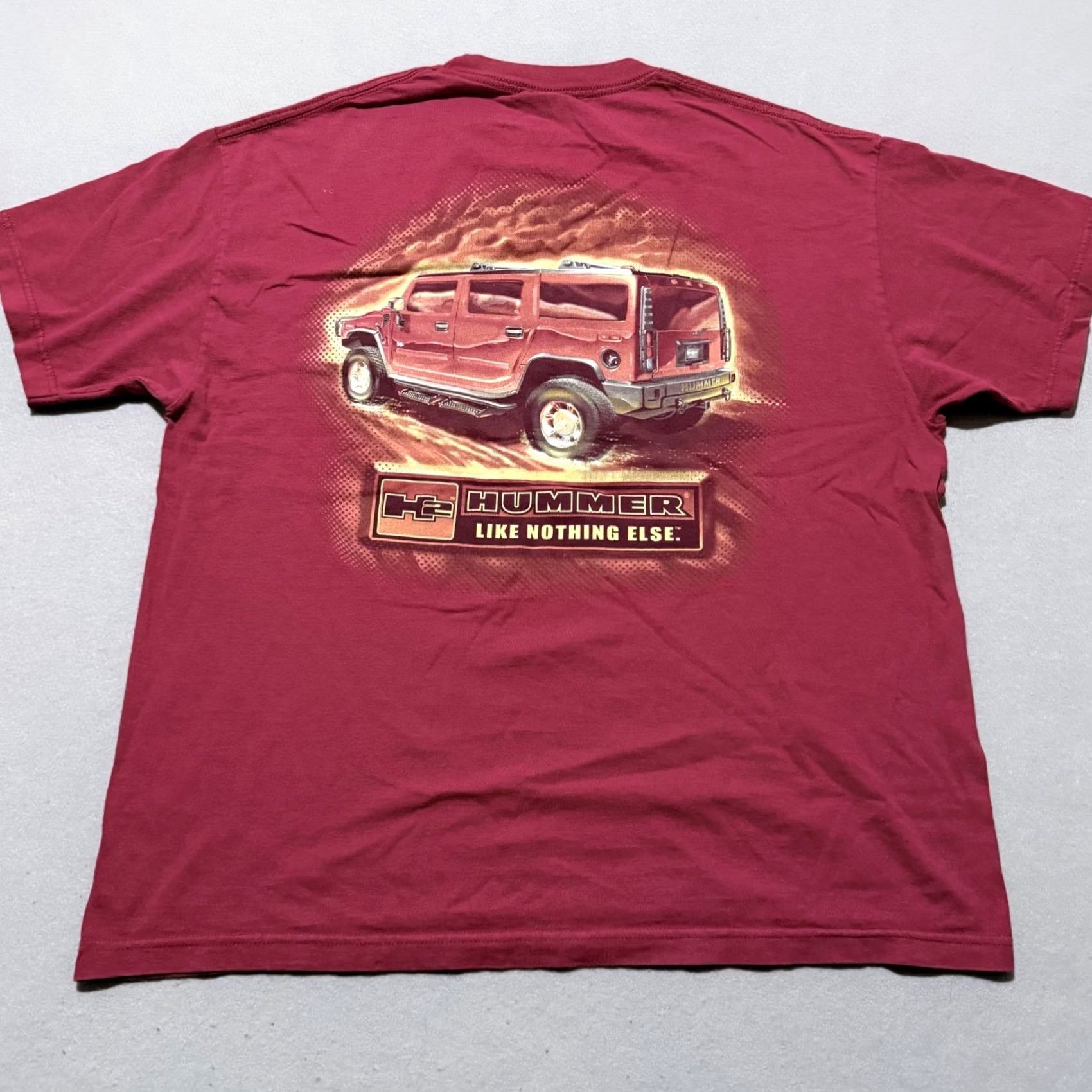 FRED Hummer H2 T-Shirt Maroon Graphic Crew Neck XL Men Vintage No N/A Size US XL / EU 56 / 4 - 2 Thumbnail