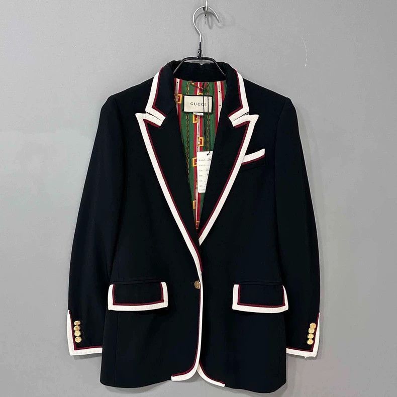 Gucci Gucci College Style Silk Pattern Blazer-2508 Size US M / EU 48-50 / 2 - 1 Thumbnail