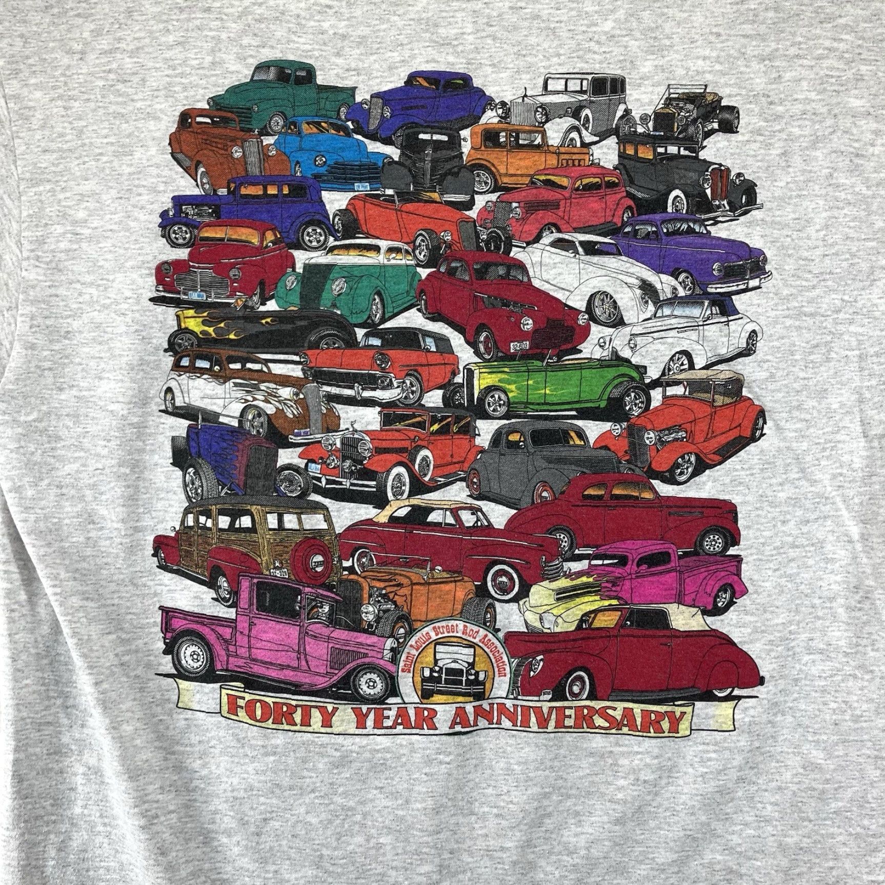 Jerzees Mens JERZEES T-Shirt Street Rod Shirt Gray L Adult Regular Size US L / EU 52-54 / 3 - 4 Thumbnail