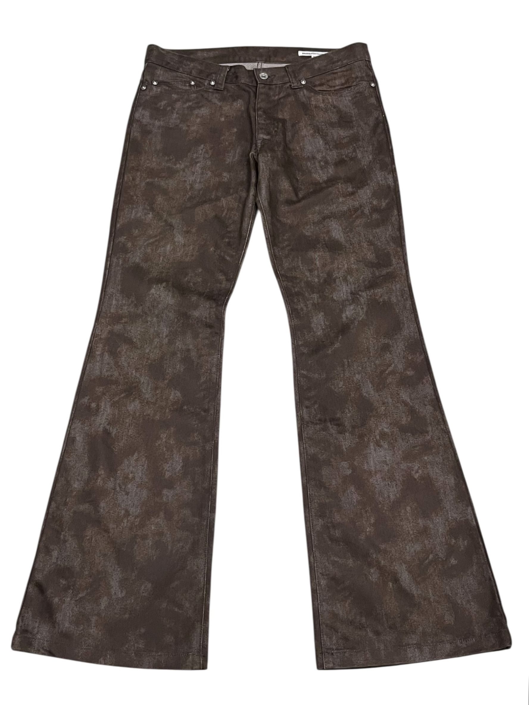 semanticdesign 90’s Semantic Design Abstract Spot Rust Grunge Runway Flares Size US 31 - 3 Thumbnail