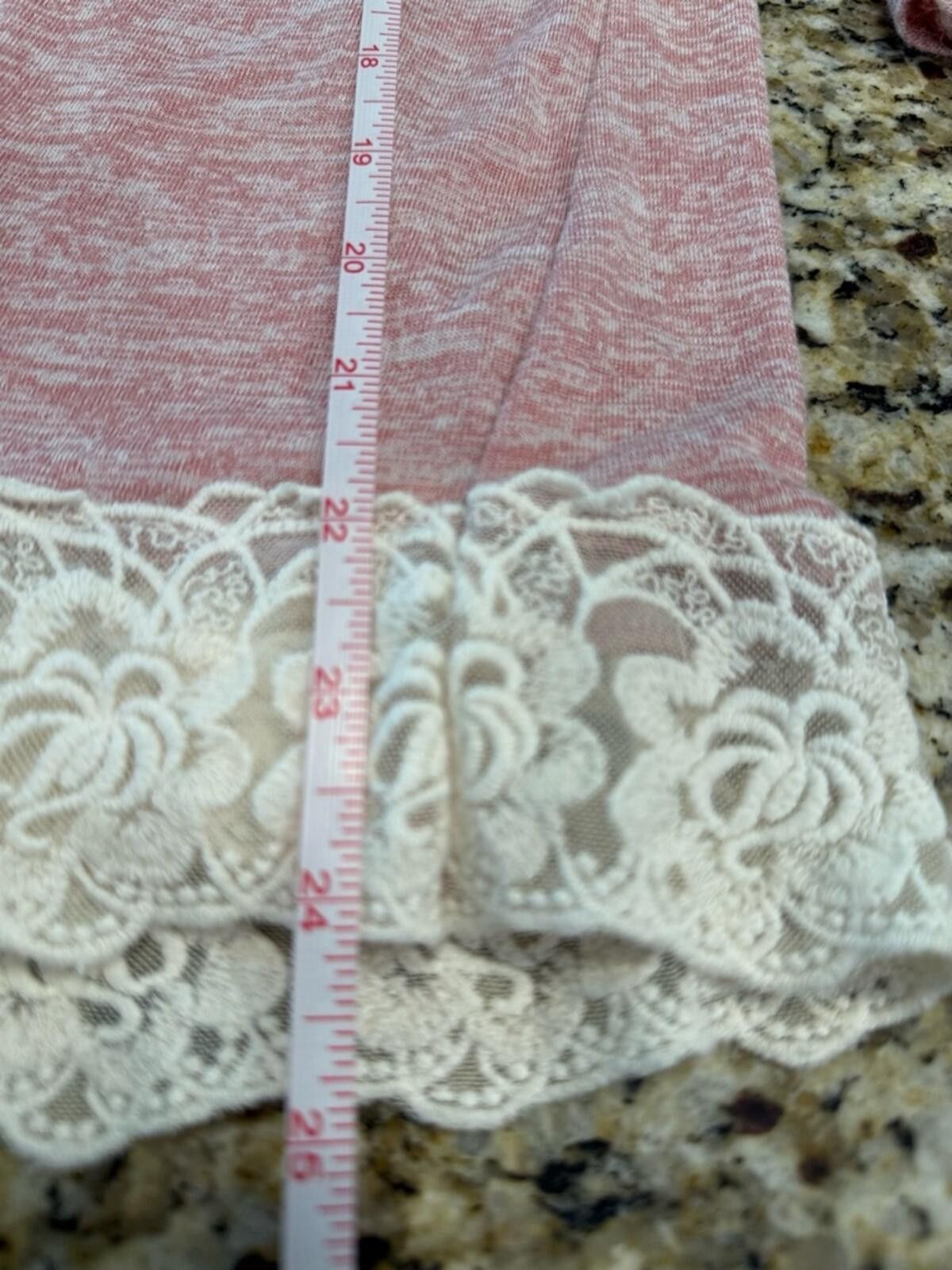 Roper Roper boho blush pink tunic top cream floral lace SZ SM Size S / US 4 / IT 40 - 9 Thumbnail