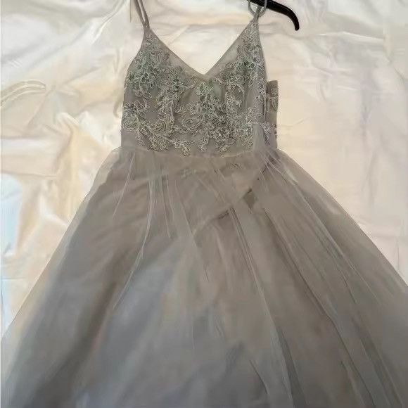 Other Sage Green Lace Tulle Dress Size XXL / US 16-18 / IT 52-54 - 1 Thumbnail