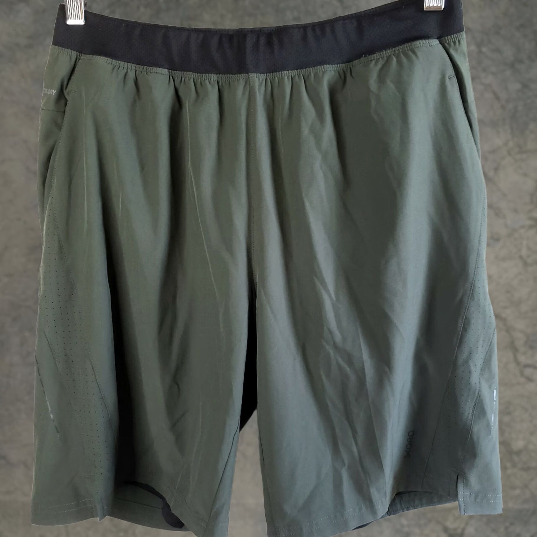 Vintage VINTAGE Skora Athletic Qwick Dry Running Shorts Men M Green Elastic Waist Longer Compression Liner Regular Size US 31 - 1 Thumbnail