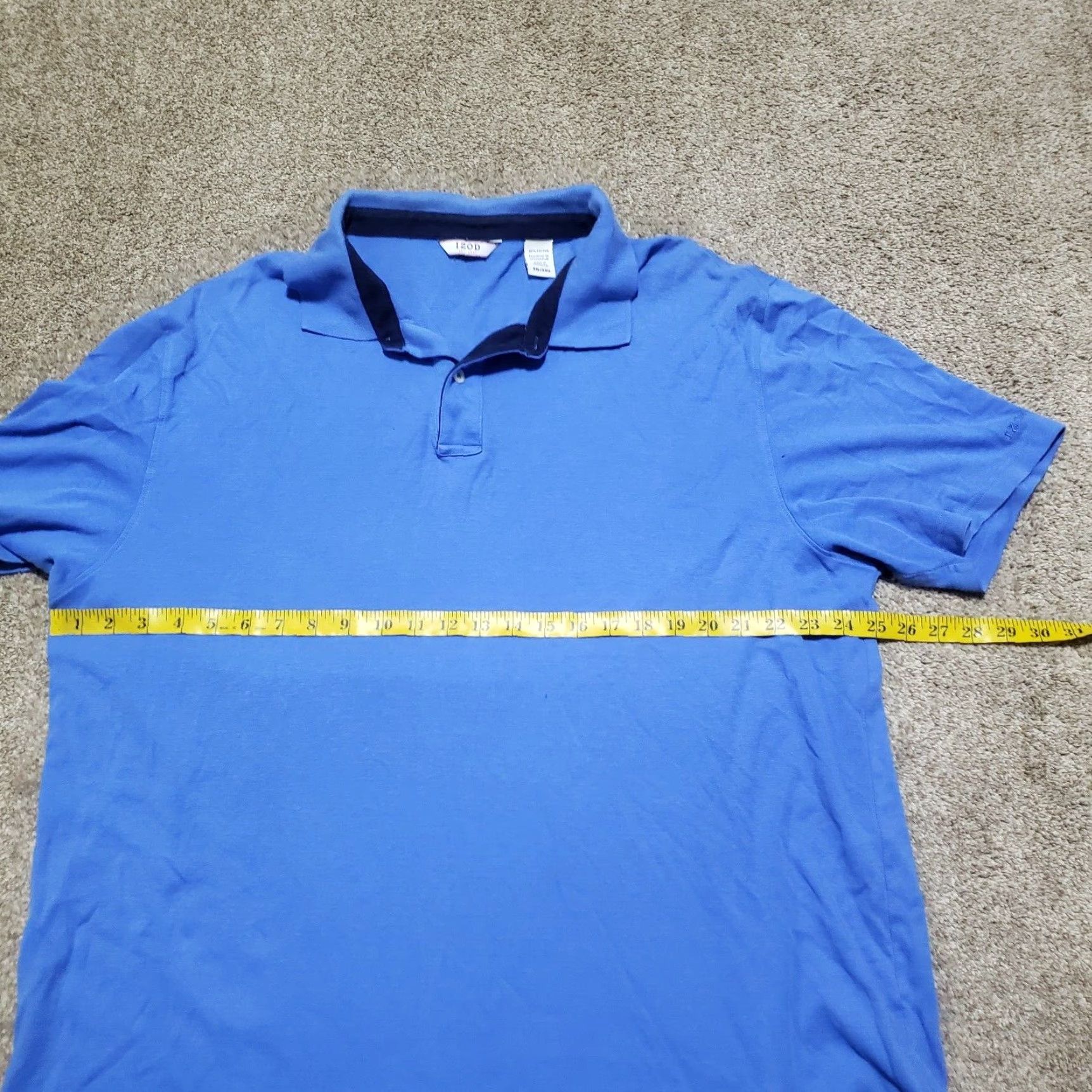 Izod VINTAGE IZOD Polo Shirt Men Adult Short Sleeve Blue 2XL Casual Sports Size US XXL / EU 58 / 5 - 4 Thumbnail