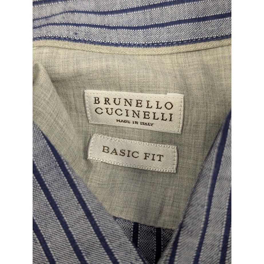Brunello Cucinelli o1rshd1 CC20 Button Shirt in Multicolor Size US M / EU 48-50 / 2 - 15 Thumbnail
