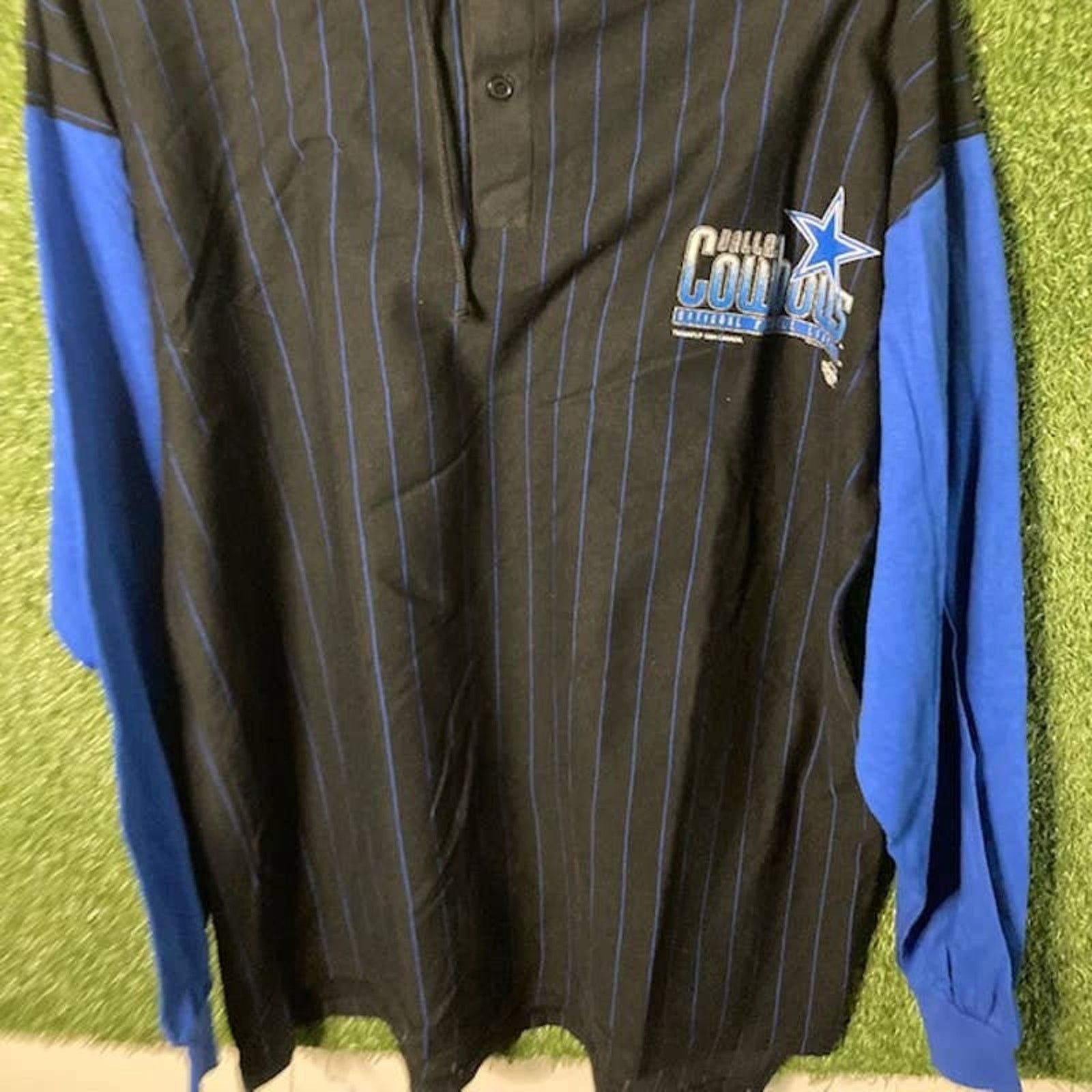 Vintage VTG 1990's Ravens Sportswear Dallas Cowboys Hooded LS Shirt Size US XL / EU 56 / 4 - 7 Thumbnail