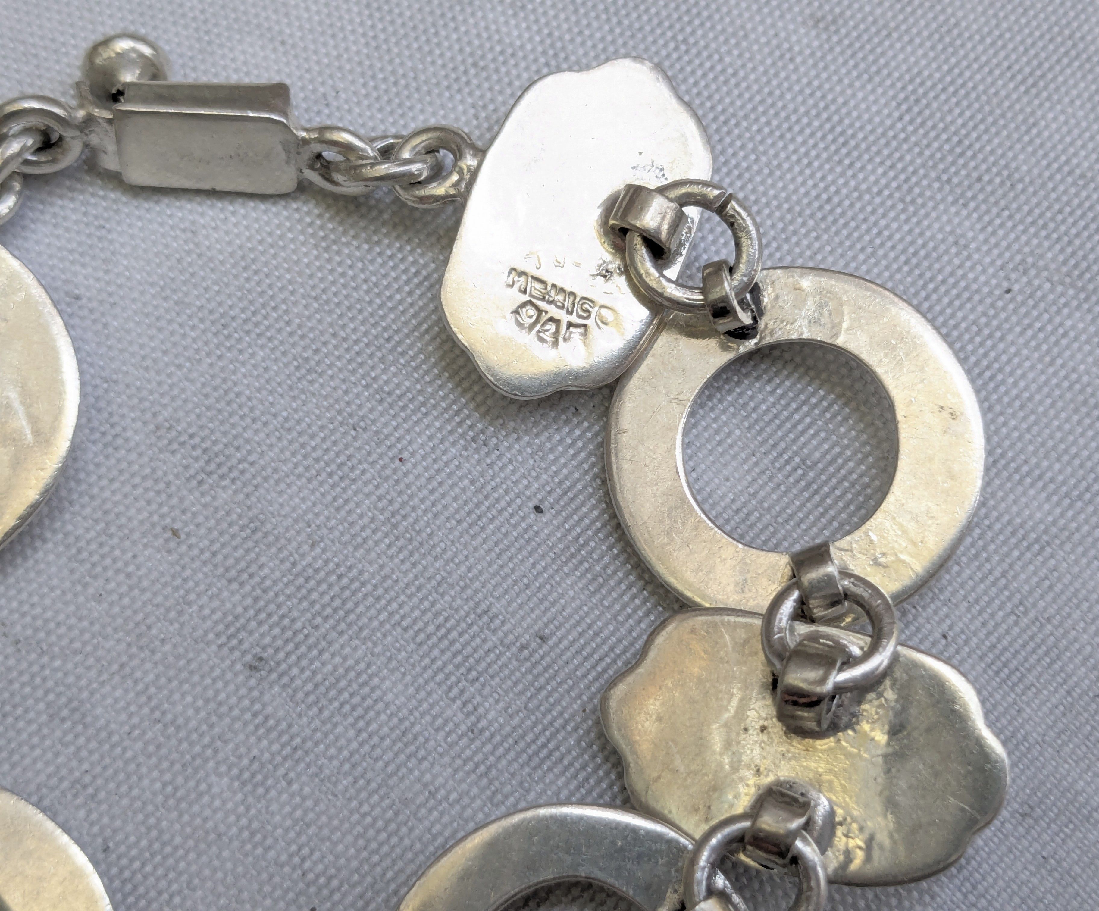 Vintage Vintage Sterling Silver Bracelet Taxco 6.75" Hollow Mexico Size ONE SIZE - 8 Thumbnail