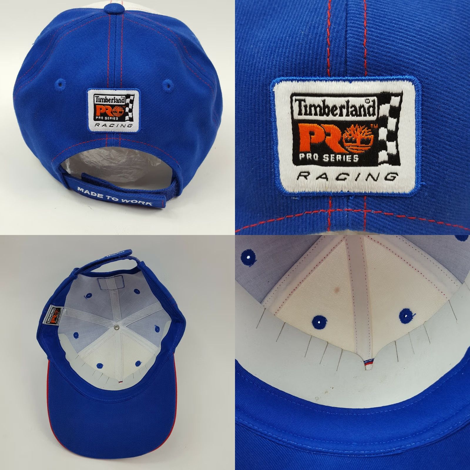 Timberland Timberland Pro Racing Clint Bowyer NASCAR Snapback Hat Baseball Cap Blue Vintage 90s Retro Embroidered Adjustable Mens Baseball Cap Size ONE SIZE - 8 Thumbnail