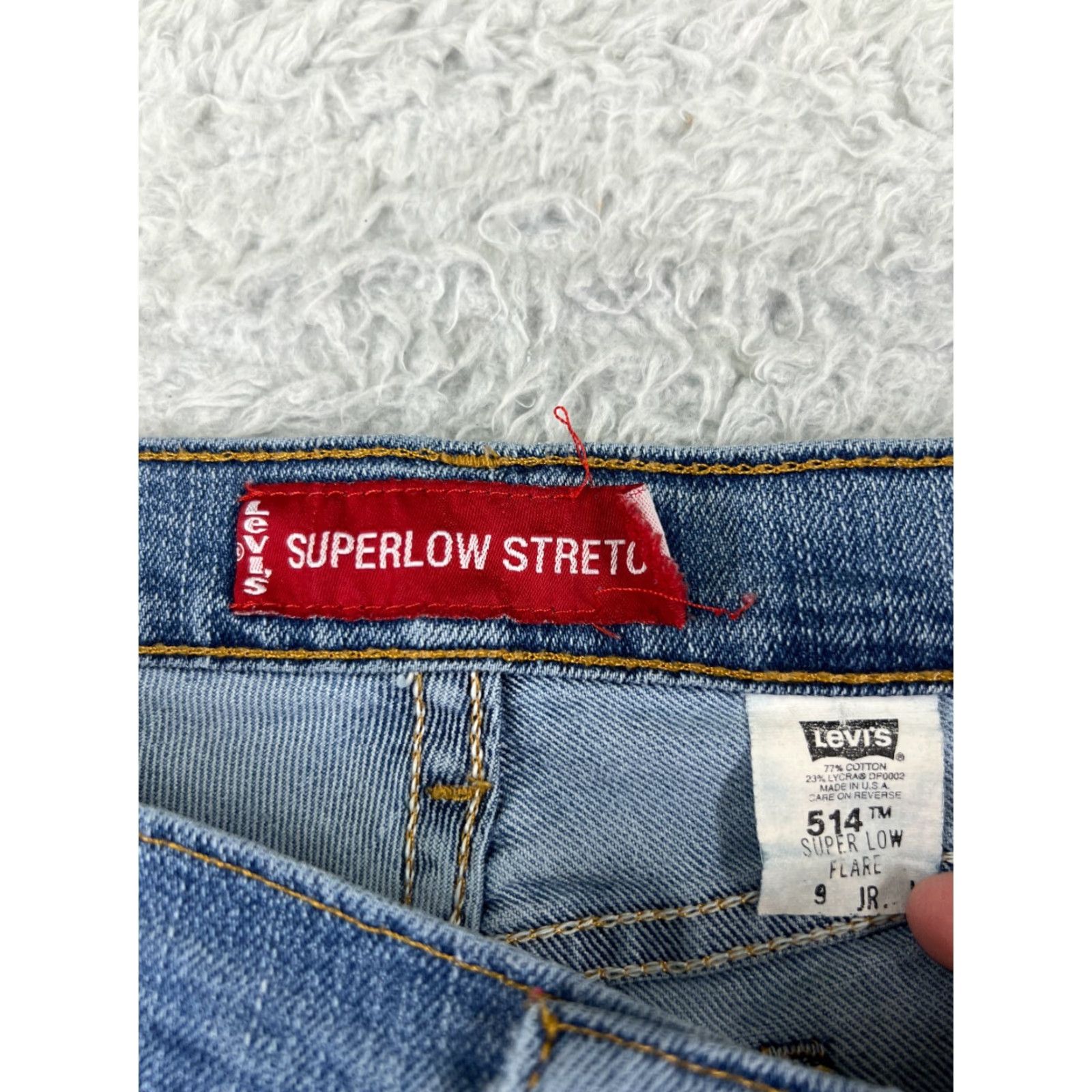 Levi's VINTAGE Levi's 514 Jeans Juniors 9 Blue Denim Flared Stretch Slimming 5-Pocket Cotton Blend Womens Adults? Size 30" / US 8 / IT 44 - 7 Thumbnail