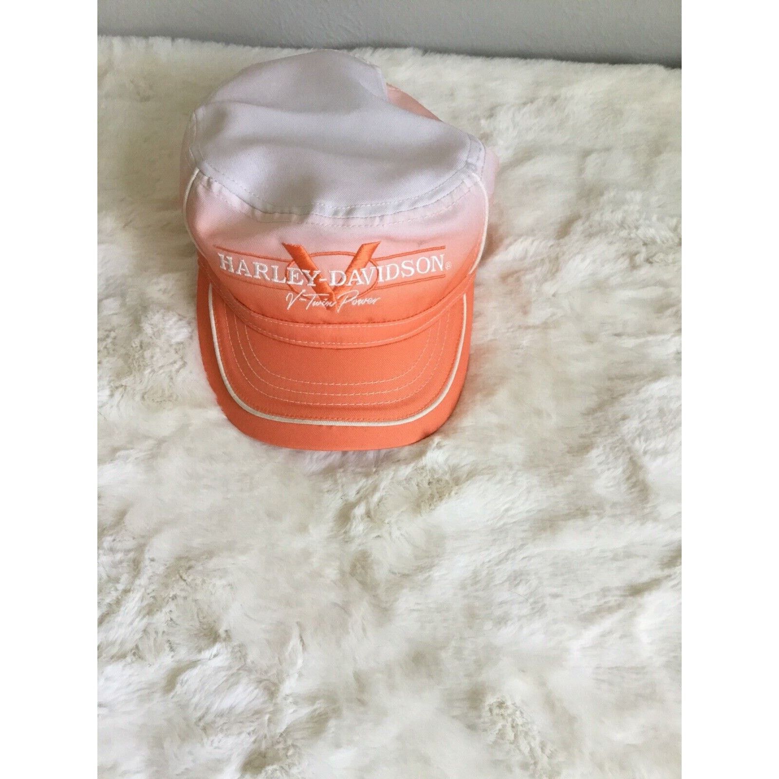 Harley Davidson Harley Davidson Women’s Hat White Orange Biker Cap NWOT Size ONE SIZE - 1 Thumbnail