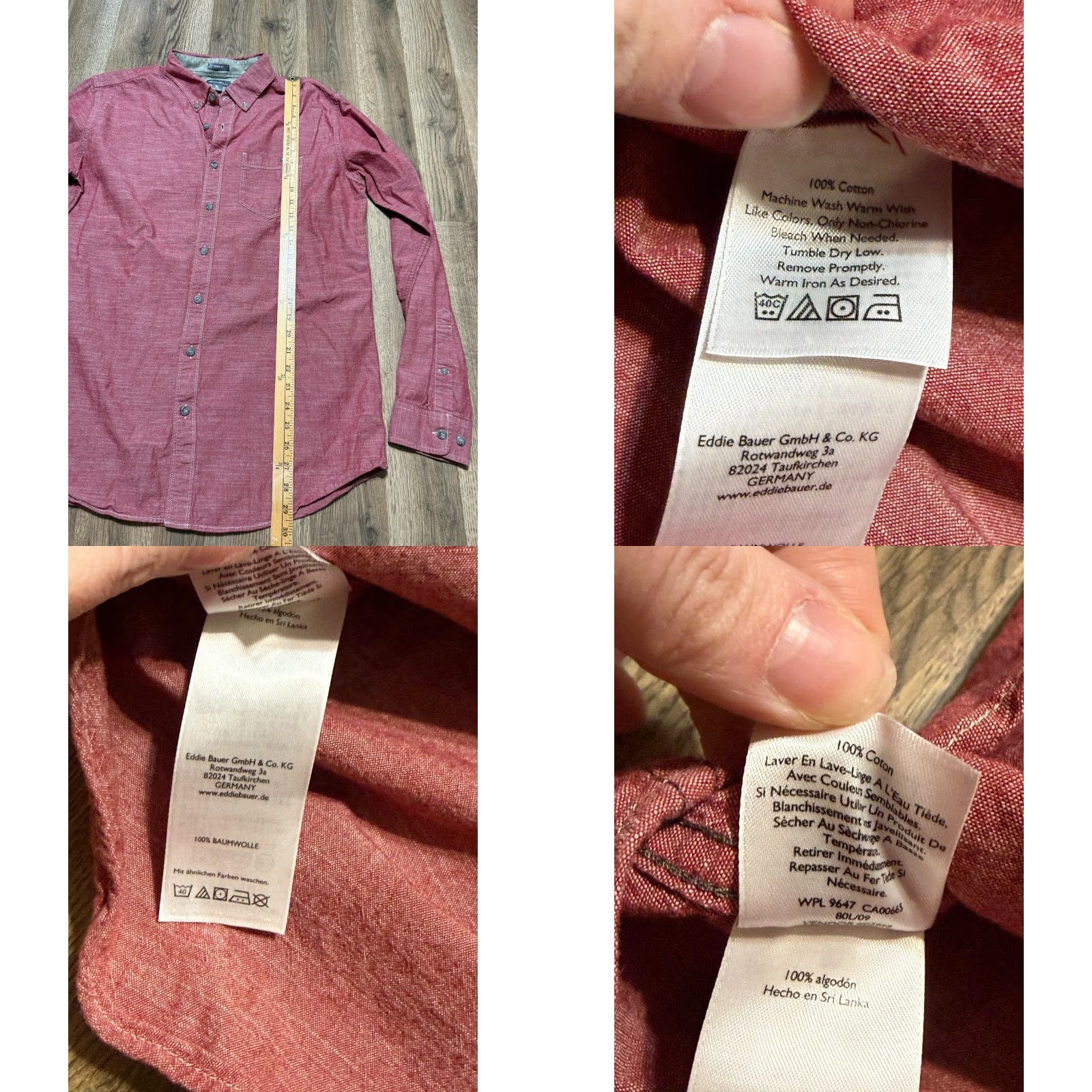 Eddie Bauer Eddie Bauer Shirts Men's Large Red Long Sleeve Button Up Classic Fit Casual Size US L / EU 52-54 / 3 - 8 Thumbnail