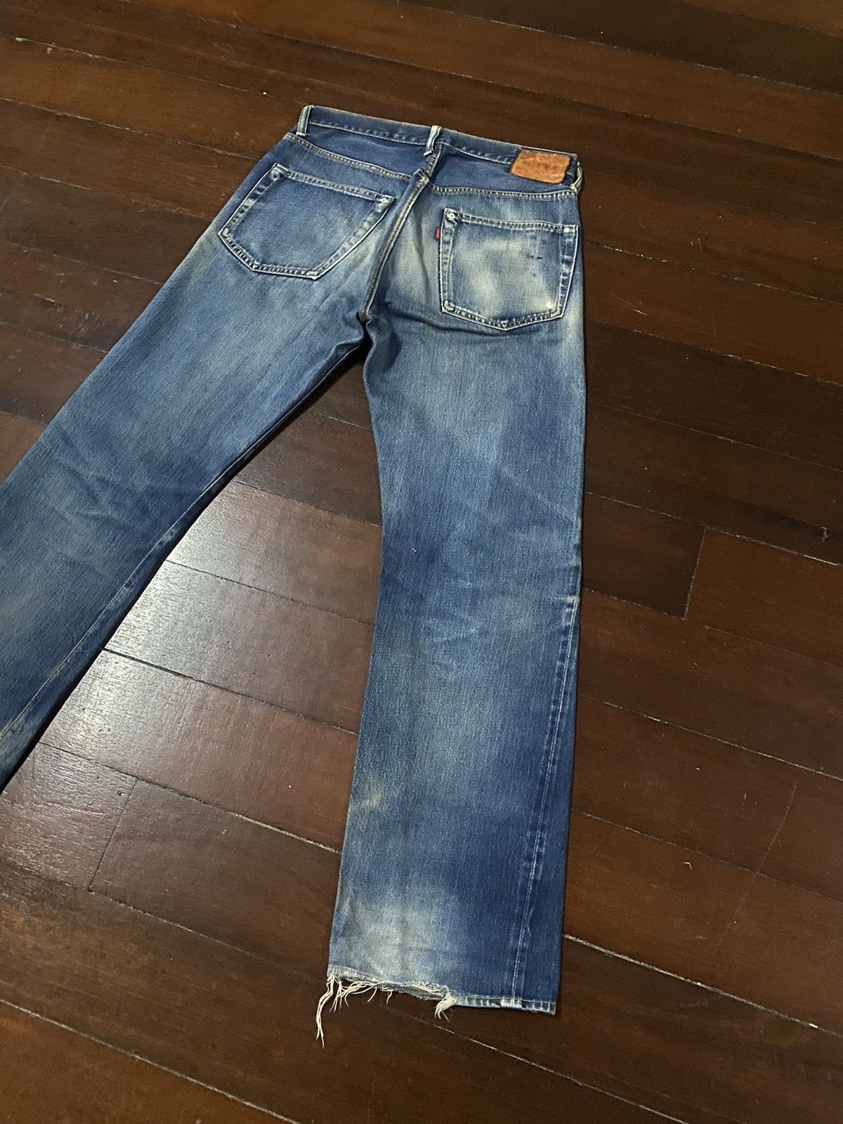 Vintage SICK 👊🏻🔥🔥 SEWING CHOP JAPANES BRAND JEANS SELVEDGE DISTRESSED Size US 32 / EU 48 - 10 Thumbnail