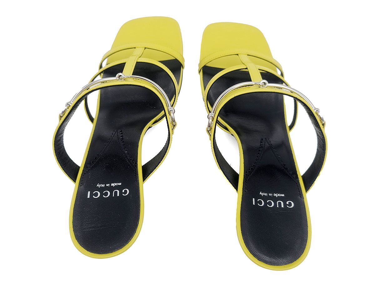 Gucci Gucci Yellow Leather Sandal Mules Womens Size 37 Size US 7 / IT 37 - 6 Thumbnail