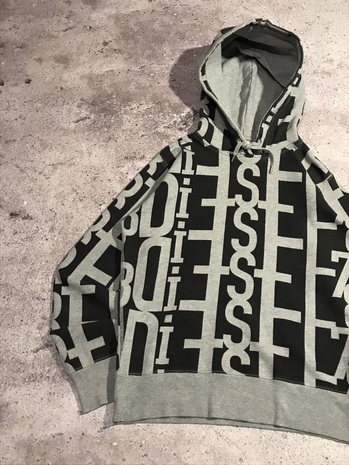 Diesel Vintage Hoodie Diesel Y2K Monogram Grey S Size S / US 4 / IT 40 - 3 Thumbnail