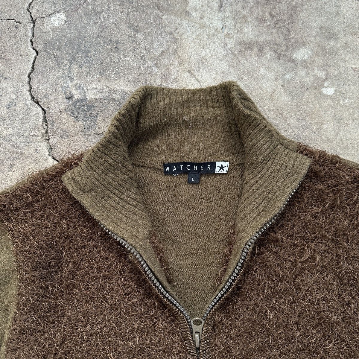 If Six Was Nine × Japanese Brand Vintage Watcher Fur Zip Sweater Size L / US 10 / IT 46 - 3 Thumbnail