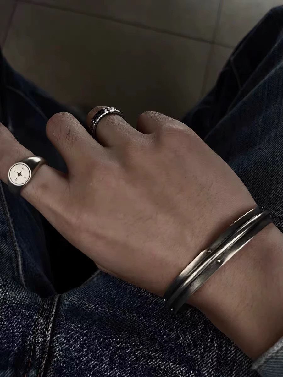VIBE Chrome VIBE Silver Ring Vintage Rings🔥🔥🔥 Size ONE SIZE - 5 Thumbnail