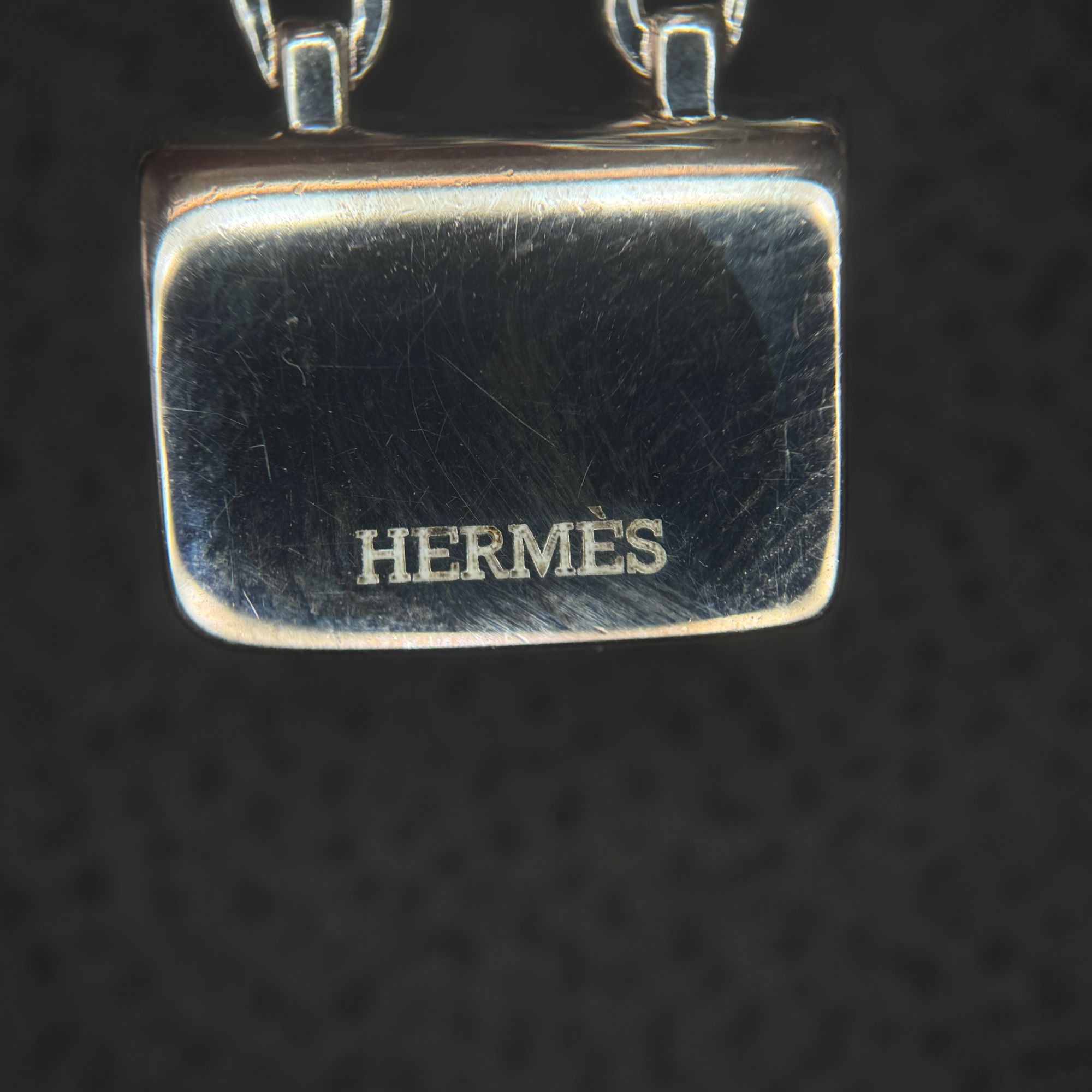 Hermes Hermès Sterling Silver Kelly Bag Charm Necklace Toggle Clasp Size ONE SIZE - 5 Thumbnail