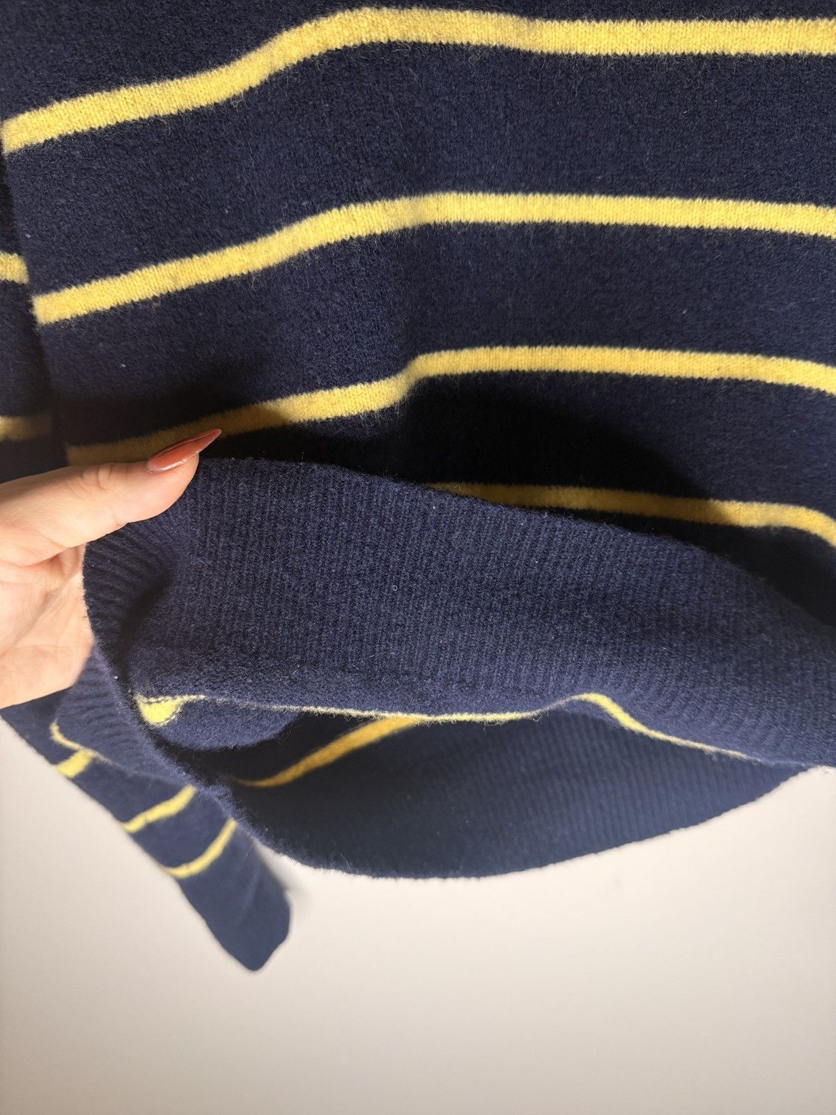 Polo Ralph Lauren Polo Ralph Lauren Navy and Yellow Striped Sweater Size M / US 6-8 / IT 42-44 - 12 Thumbnail