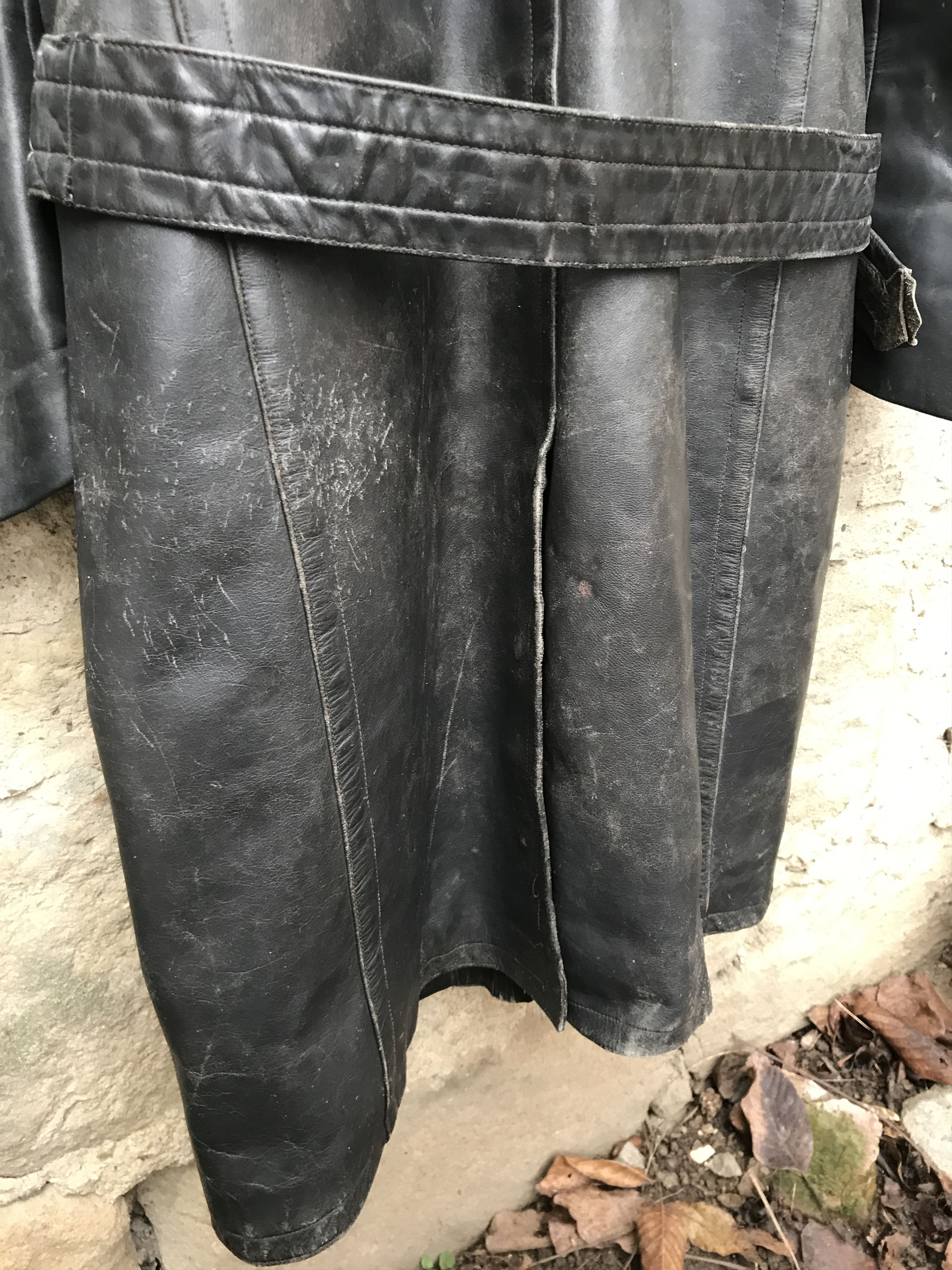 Vintage 40s German Motorcycle Horsehide Leather Jacket / Coat Size US L / EU 52-54 / 3 - 18 Thumbnail
