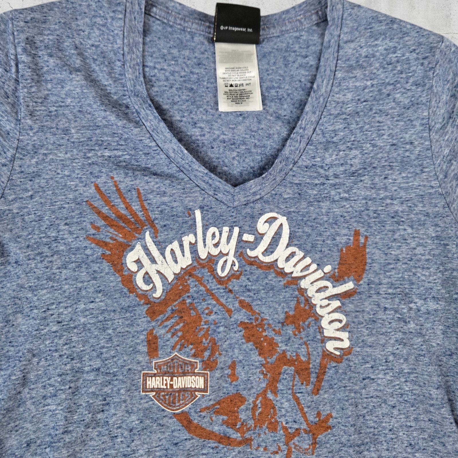 Harley Davidson Harley Davidson Blue Eagle T-Shirt Size Medium Size M / US 6-8 / IT 42-44 - 3 Thumbnail
