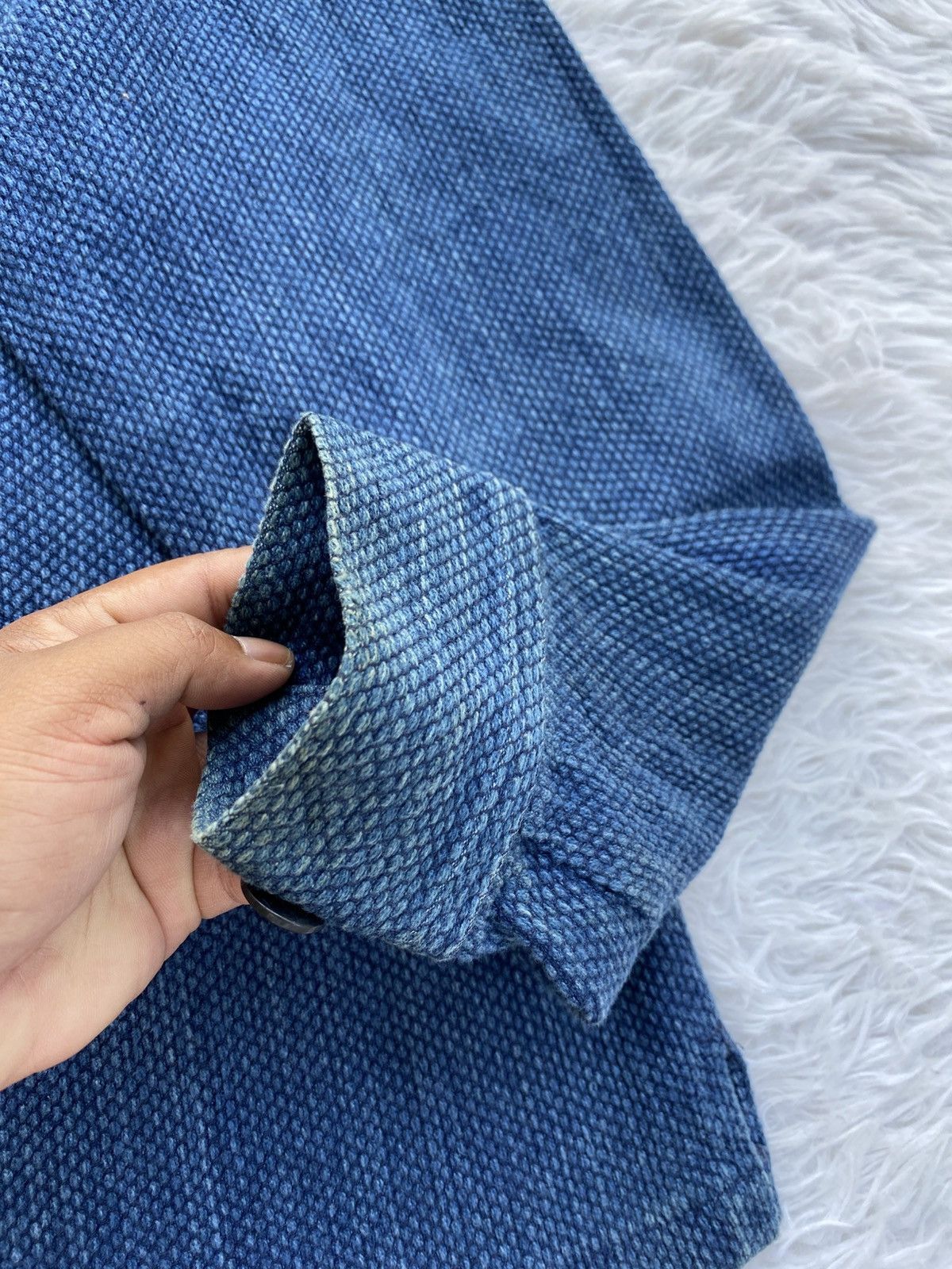 Nepenthes Vintage 90s Nepenthes Blue Worker Chore Jacket Size US L / EU 52-54 / 3 - 24 Thumbnail