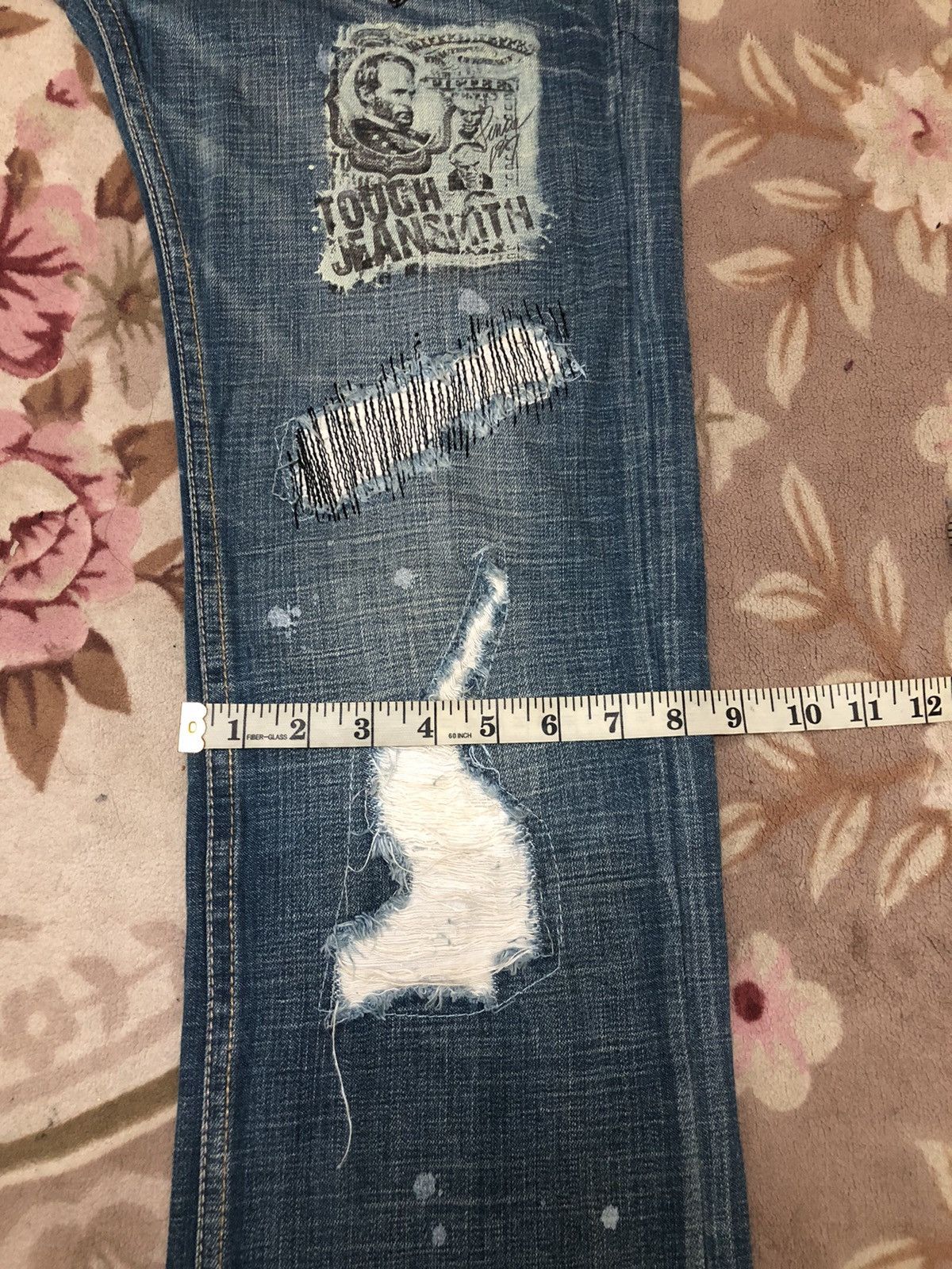 If Six Was Nine Distressed denim punk Japanese very rare Size US 33 - 18 Thumbnail