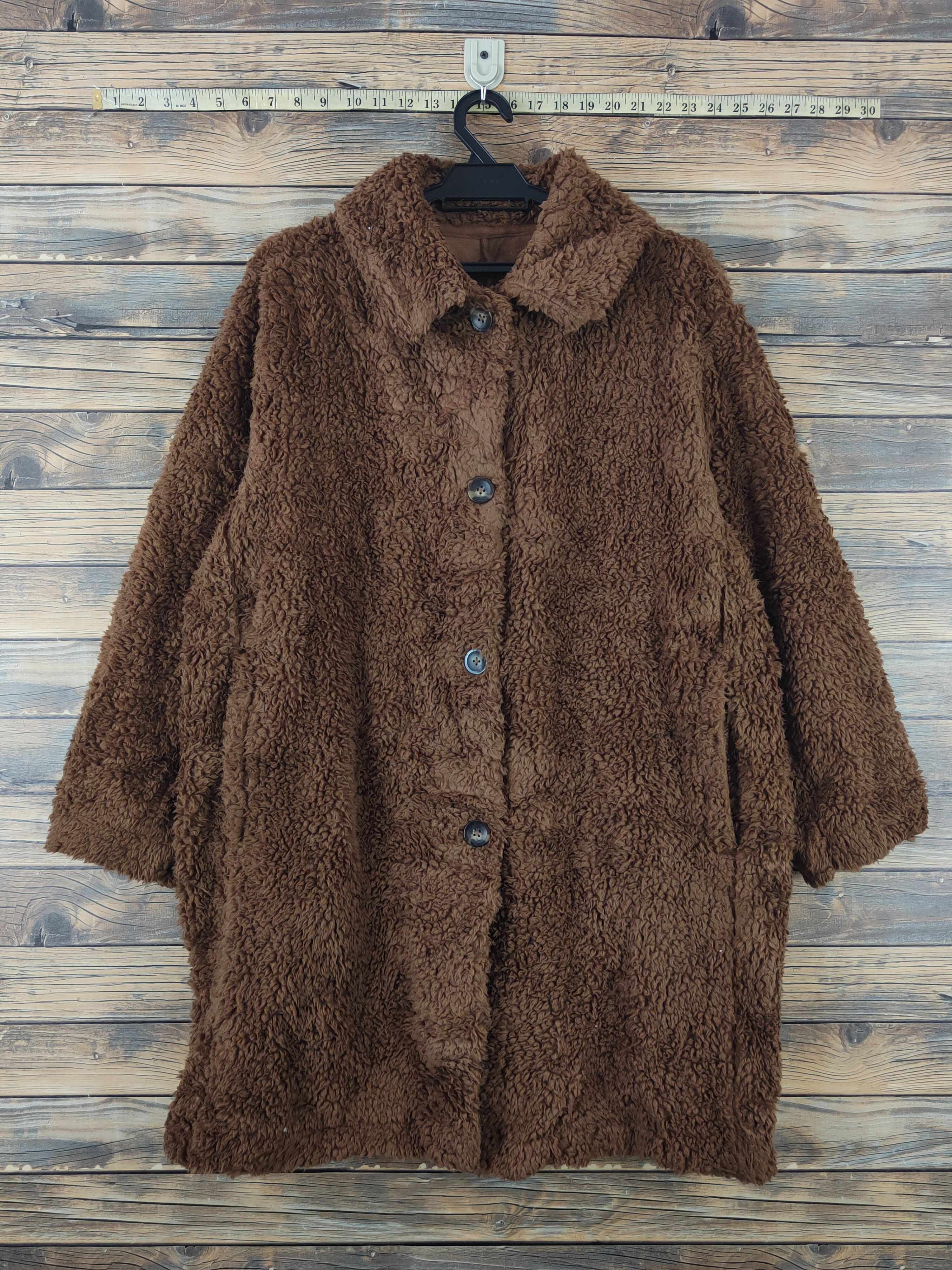 Uniqlo × Vintage Winter ❌ Uniqlo Dark Brown Fur Faux Sweater Coats Size XL / US 12-14 / IT 48-50 - 1 Thumbnail