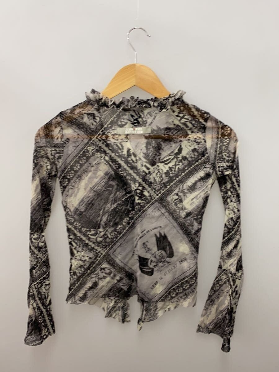 Jean Paul Gaultier Frill Print Nylon Cardigan Size XS / US 0-2 / IT 36-38 - 2 Thumbnail