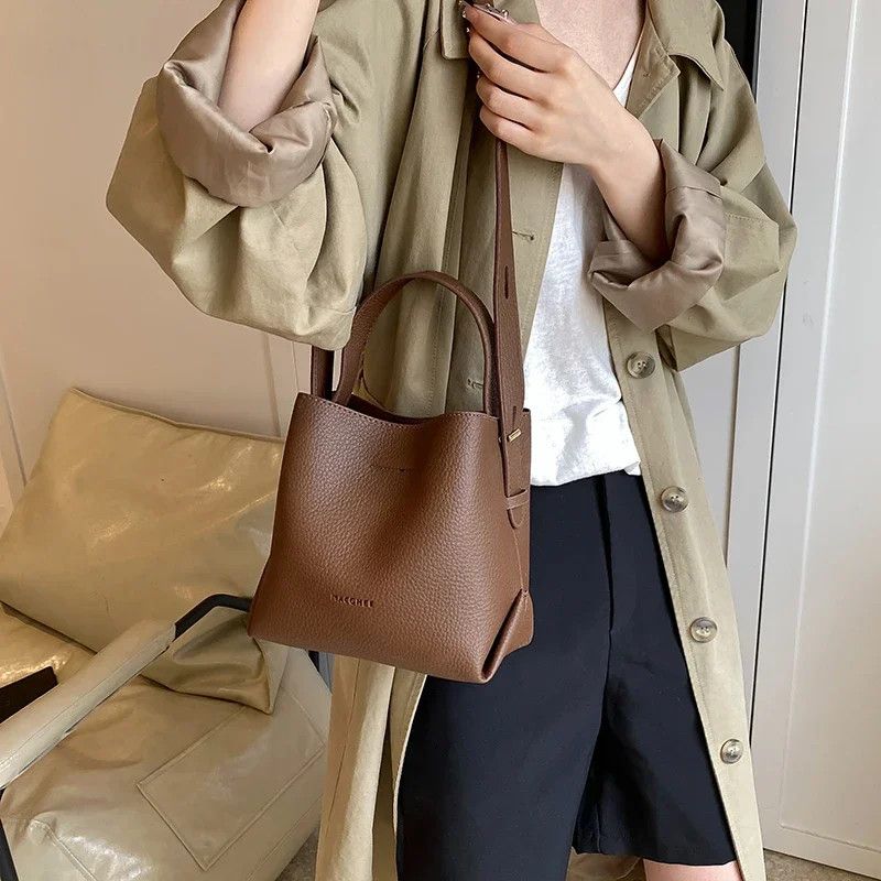 Leather PU Leather Shoulder Luxury Bag Size ONE SIZE - 2 Thumbnail