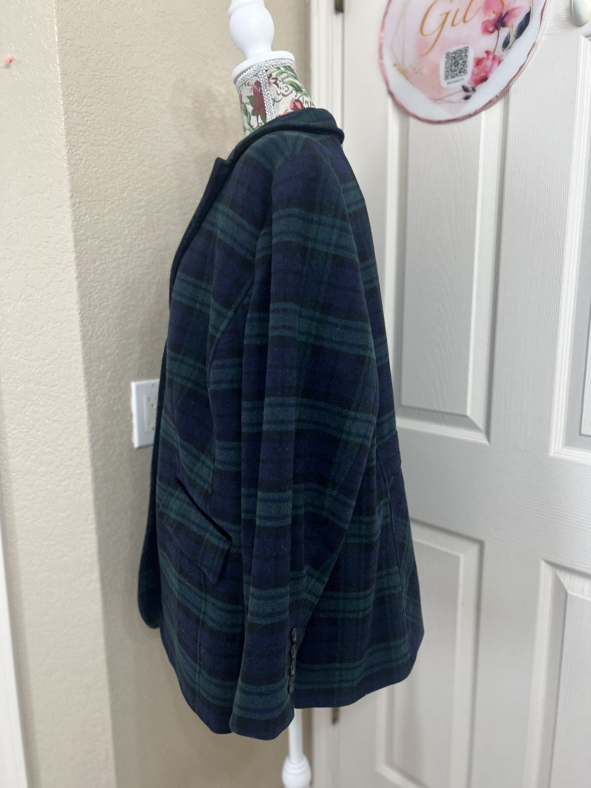 Talbots Talbots Blue and Green Plaid wool Blazer size 22W Size 3XL / US 20-22 - 4 Thumbnail