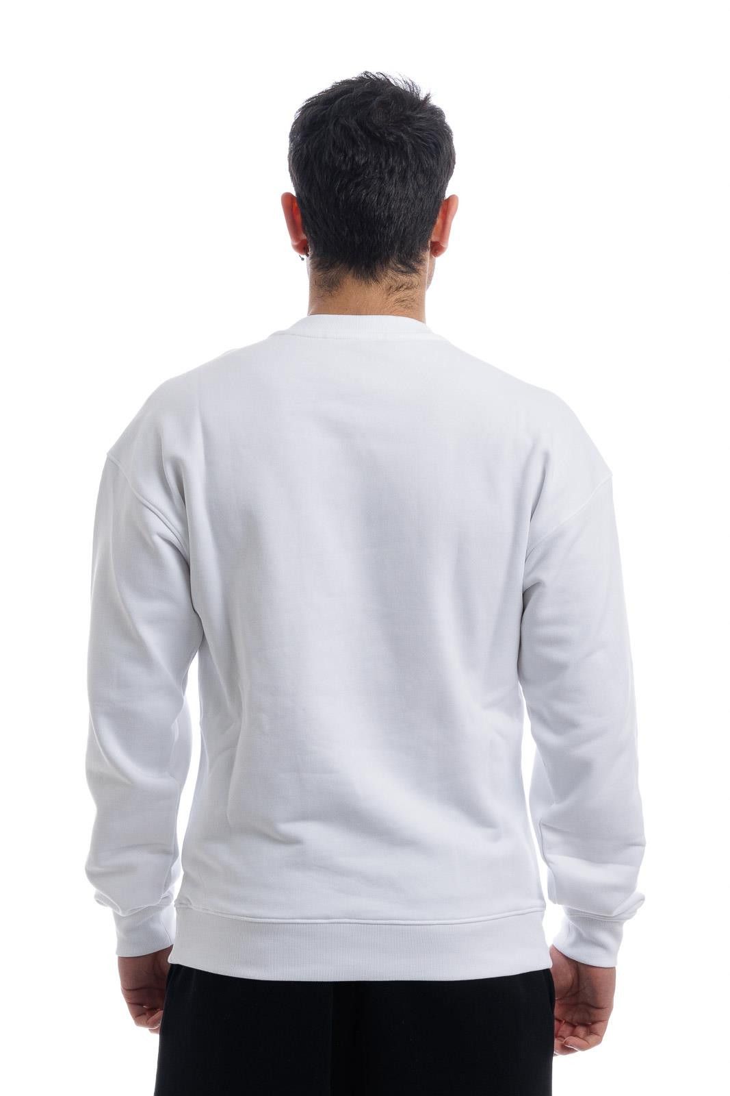 Moschino o1y0225 Logo Crewneck Sweatshirt in White Size US L / EU 52-54 / 3 - 5 Thumbnail