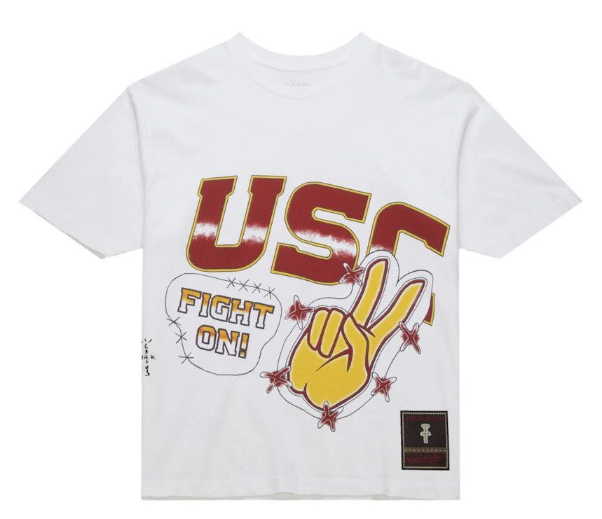 Mitchell & Ness × Travis Scott Travis Scott x Mitchell & Ness USC Hand-Drawn T-Shirt Size US XL / EU 56 / 4 - 1 Thumbnail