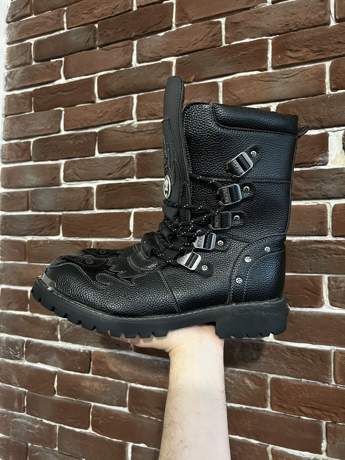 Seditionaries Rare Avant Garde High Top Platform Flames Boots Grail Goth Size US 10.5 / EU 43-44 - 6 Thumbnail