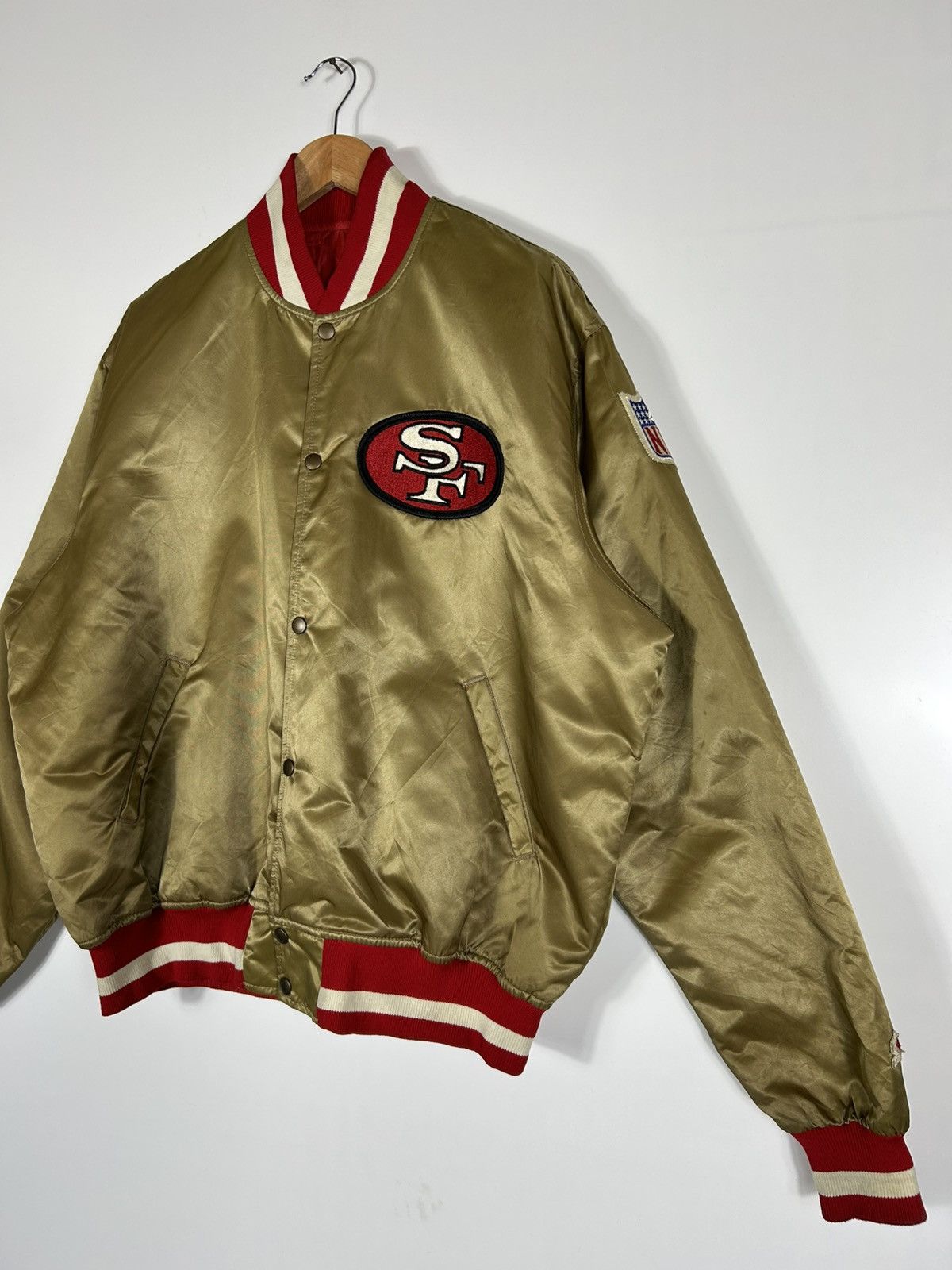 Starter ⚡️Vintage NFL 49ERS Starter 80s U.S.A Nylon Jacket Size US XL / EU 56 / 4 - 4 Thumbnail