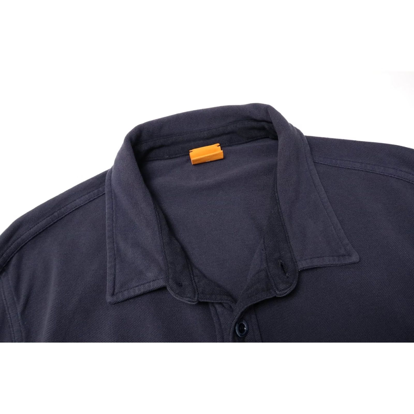 Hugo Boss HUGO BOSS Orange Label Pelu Shirt Men's MEDIUM Blue Button Front Polo Pocket Size US M / EU 48-50 / 2 - 4 Thumbnail