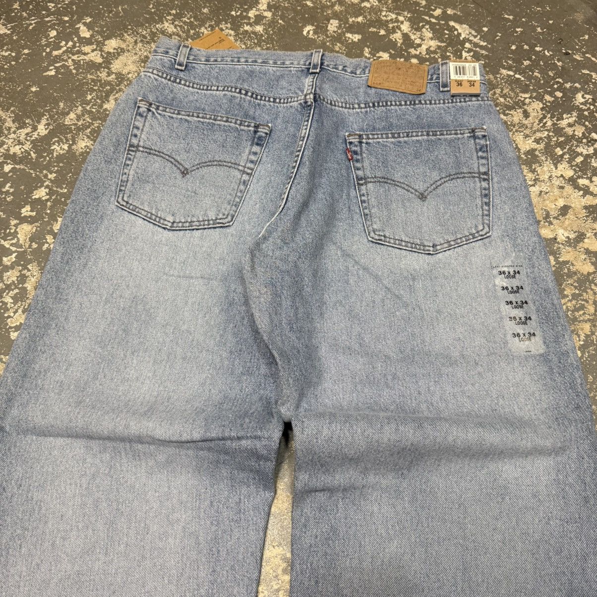 Levi's Vintage Levi’s 569 Loose Baggy Blue Light Wash Denim Jeans Size US 37 - 12 Thumbnail