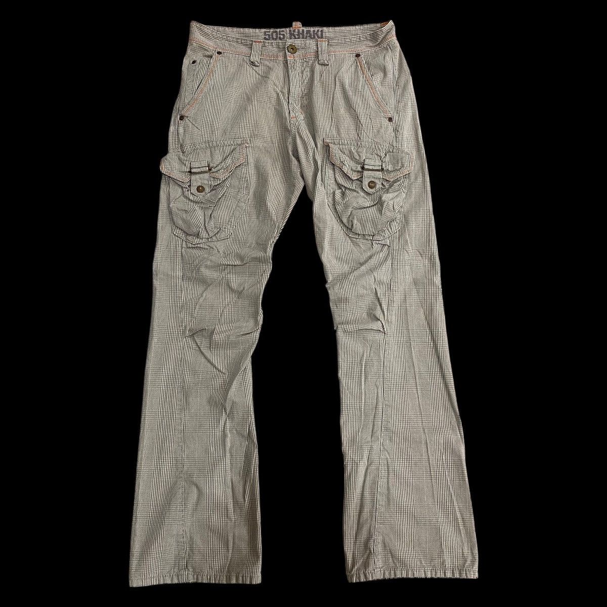 Edwin 505 Khaki Bondage Cargo Punk Flared Pants